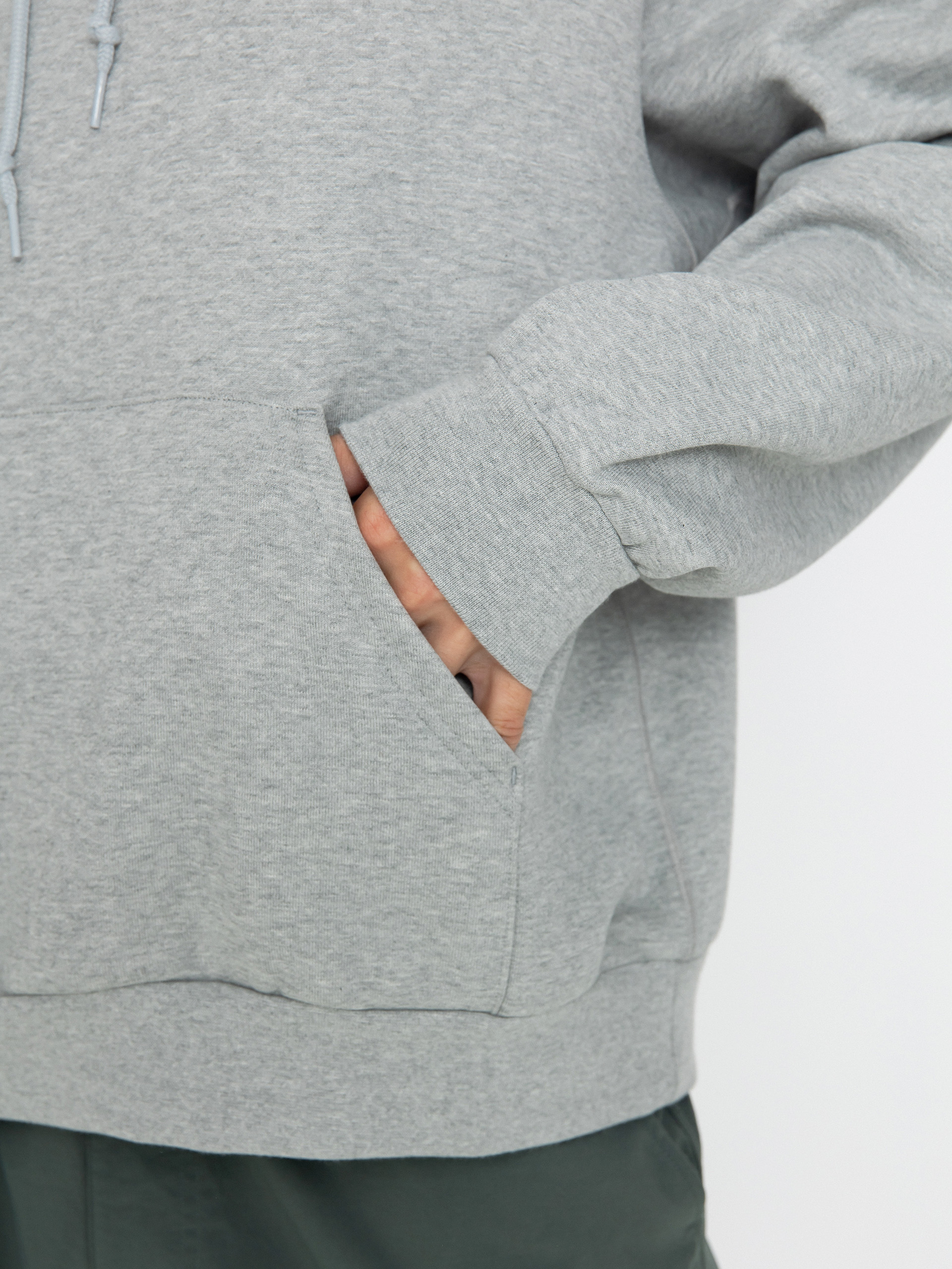 Nike SB Essential Logo HD Hoodie (dk grey heather/white)