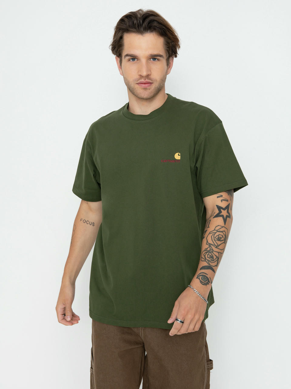 Carhartt WIP American Script T-Shirt (tarragon)