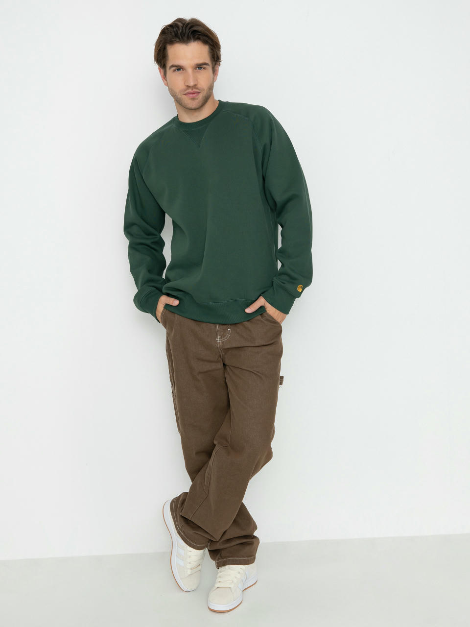 Carhartt WIP Chase Sweatshirt (sycamore tree/gold)