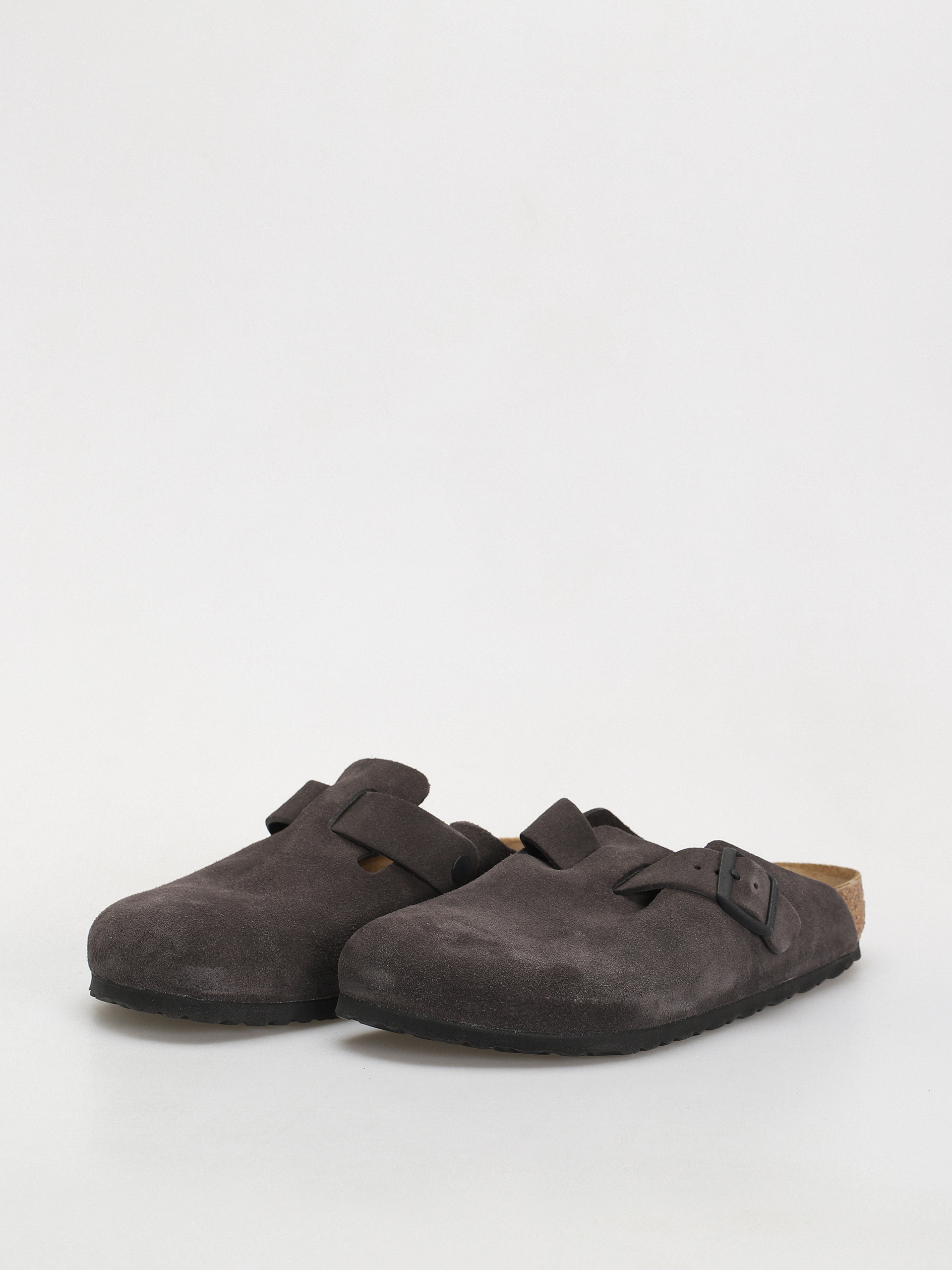 Birkenstock Boston Suede Leather Regular Flip-flops (velvet grey)