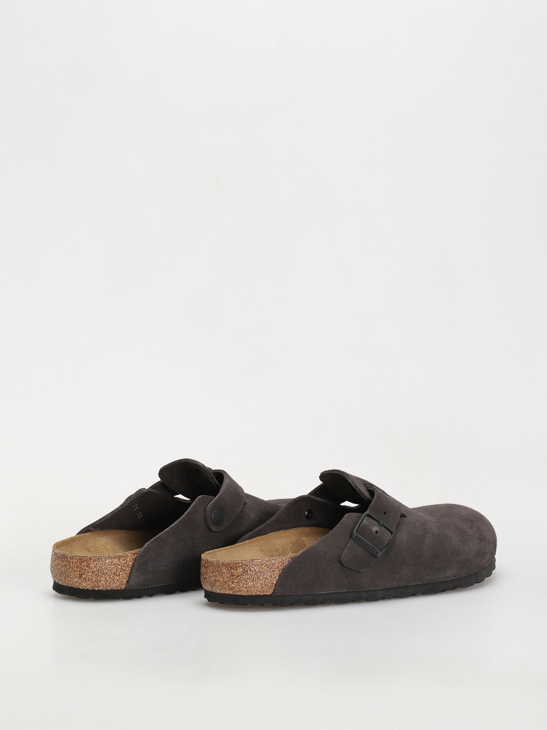 Birkenstock Boston Suede Leather Regular Flip-flops (velvet grey)
