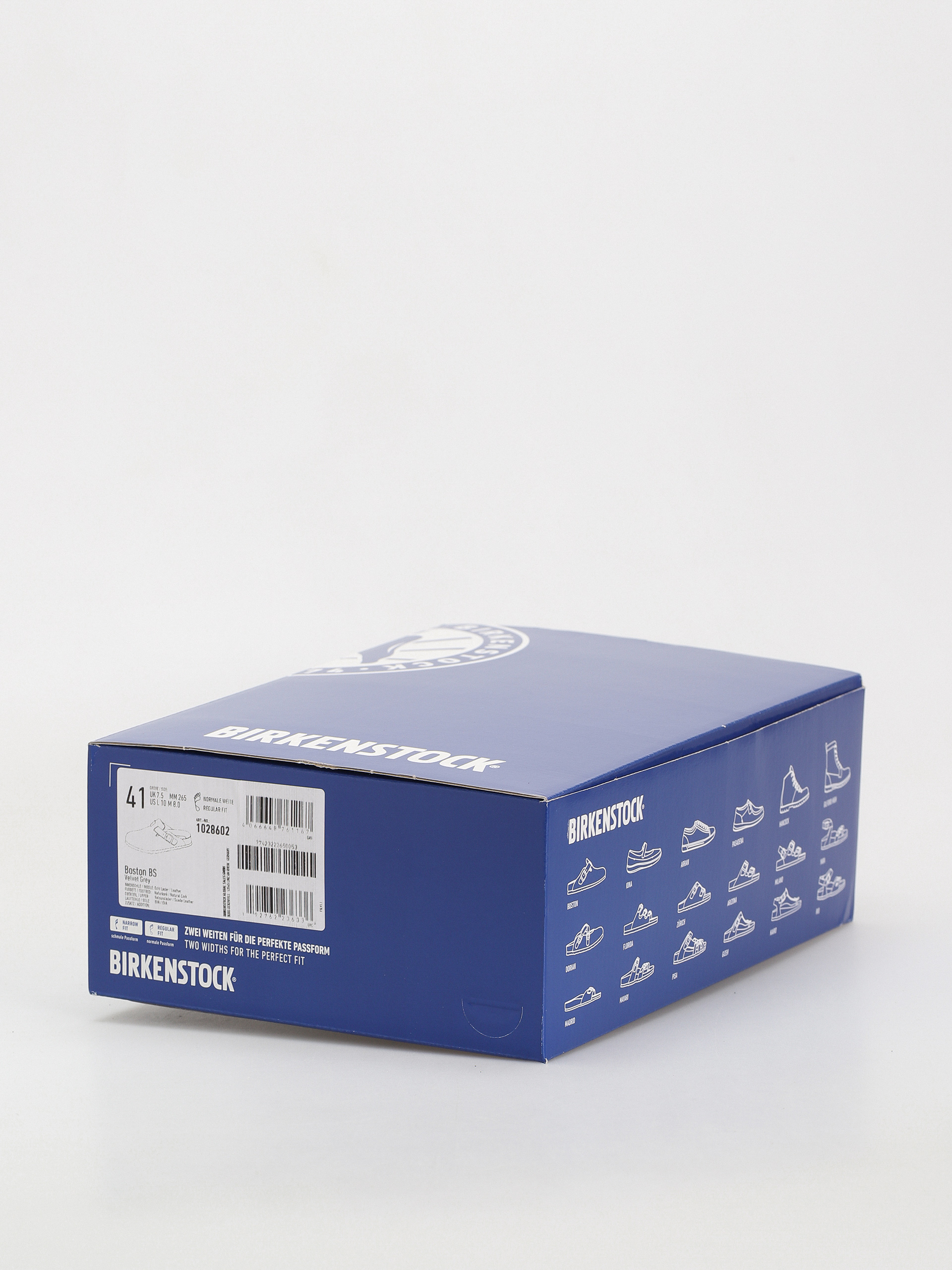 Birkenstock Boston Suede Leather Regular Flip-flops (velvet grey)