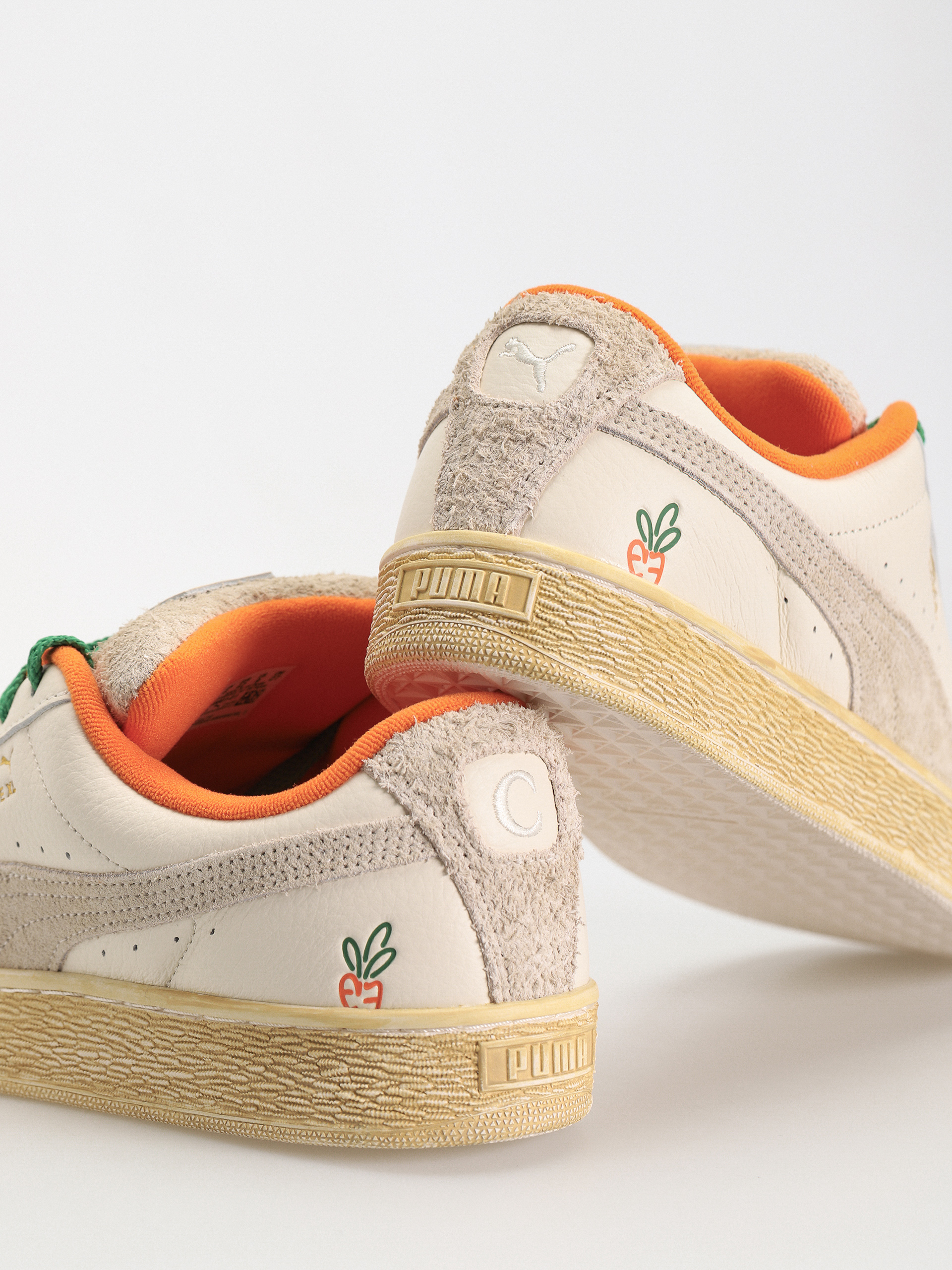 Puma X Carrots Suede XL Shoes (warm white rickie orange)