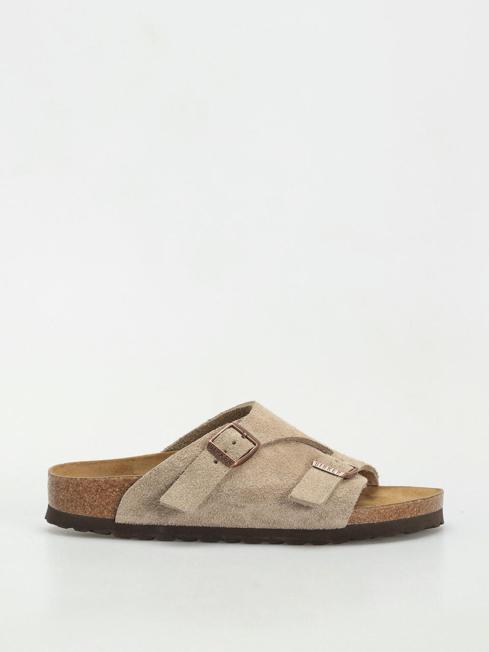 Birkenstock Zürich Suede Leather Narrow Wmn Flip Flops (taupe)