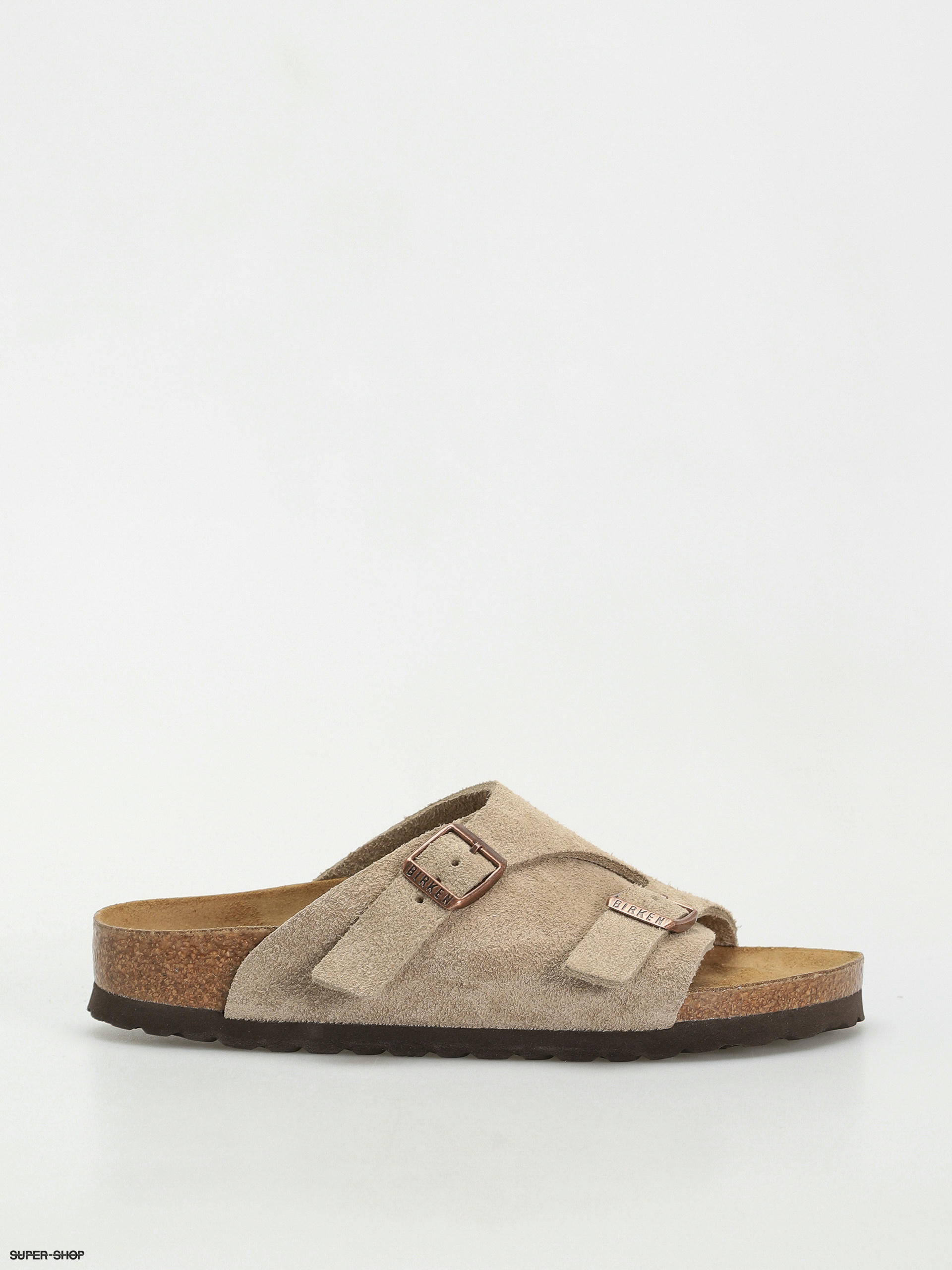 Birkenstock Zürich Suede Leather Narrow Wmn Flip-flops - brown (taupe)