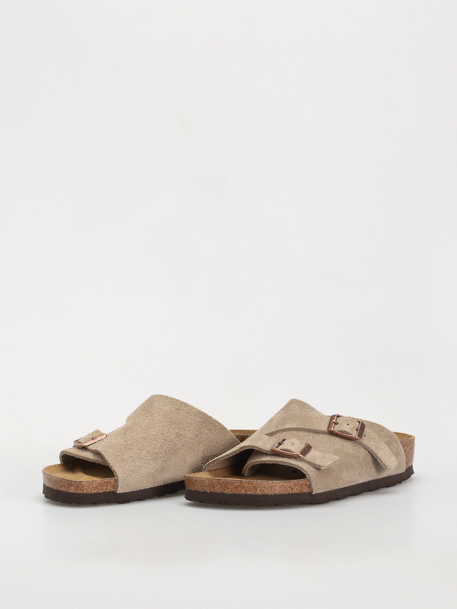 Birkenstock Zürich Suede Leather Narrow Wmn Flip-flops - brown (taupe)