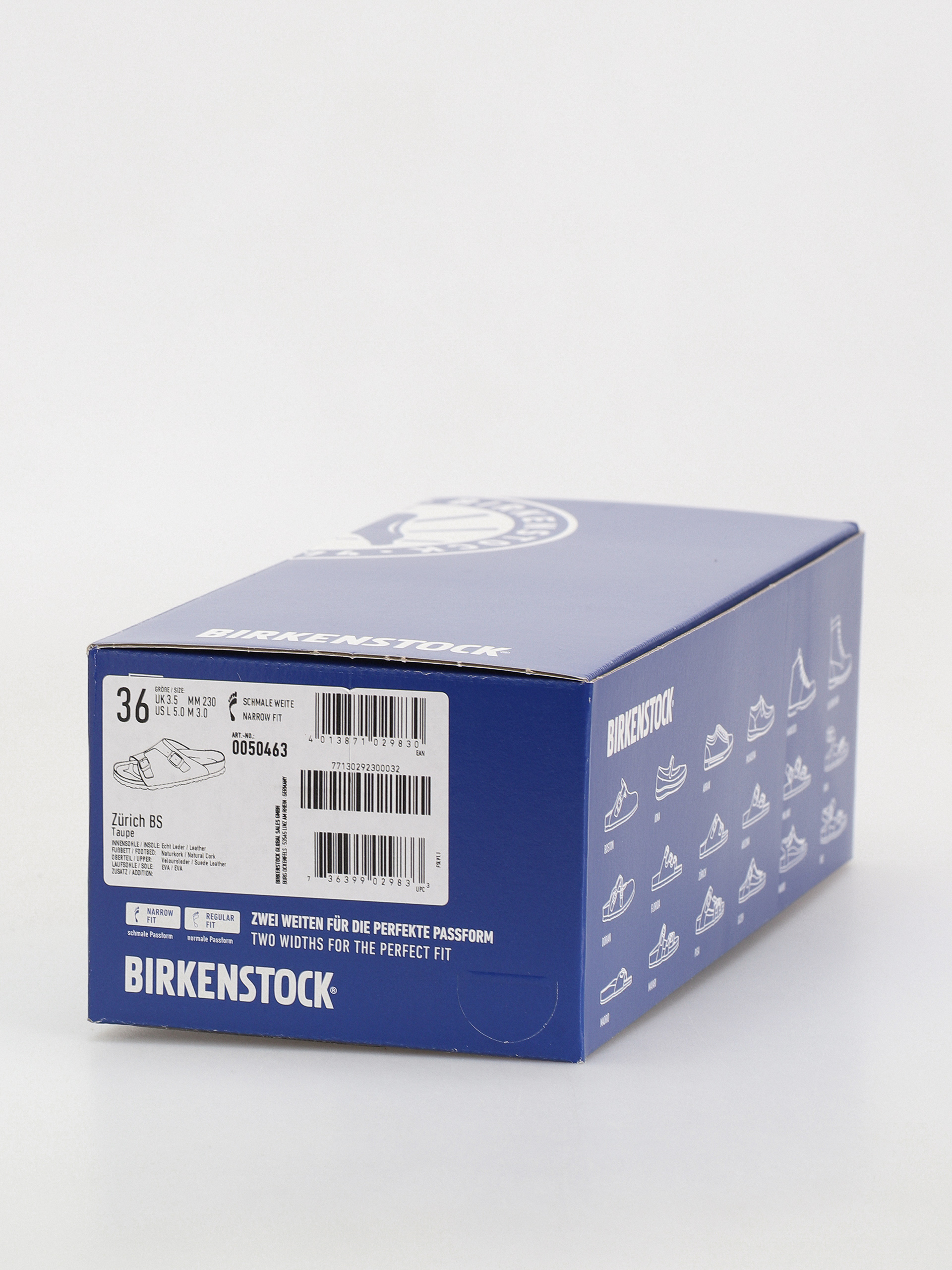 Birkenstock Zürich Suede Leather Narrow Wmn Flip-flops (taupe)