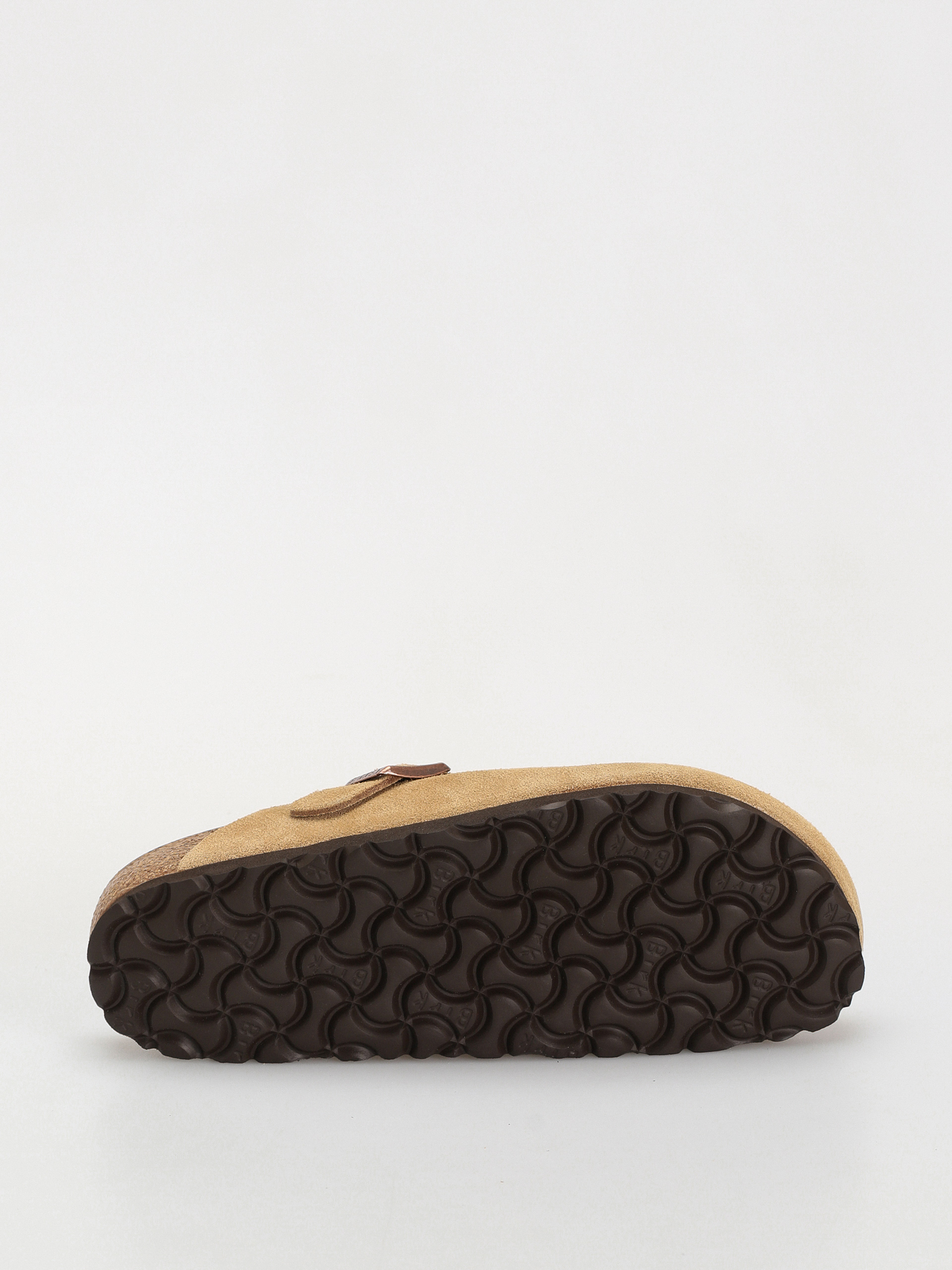 Birkenstock Boston Suede Leather Narrow Wmn Flip-flops (latte cream)