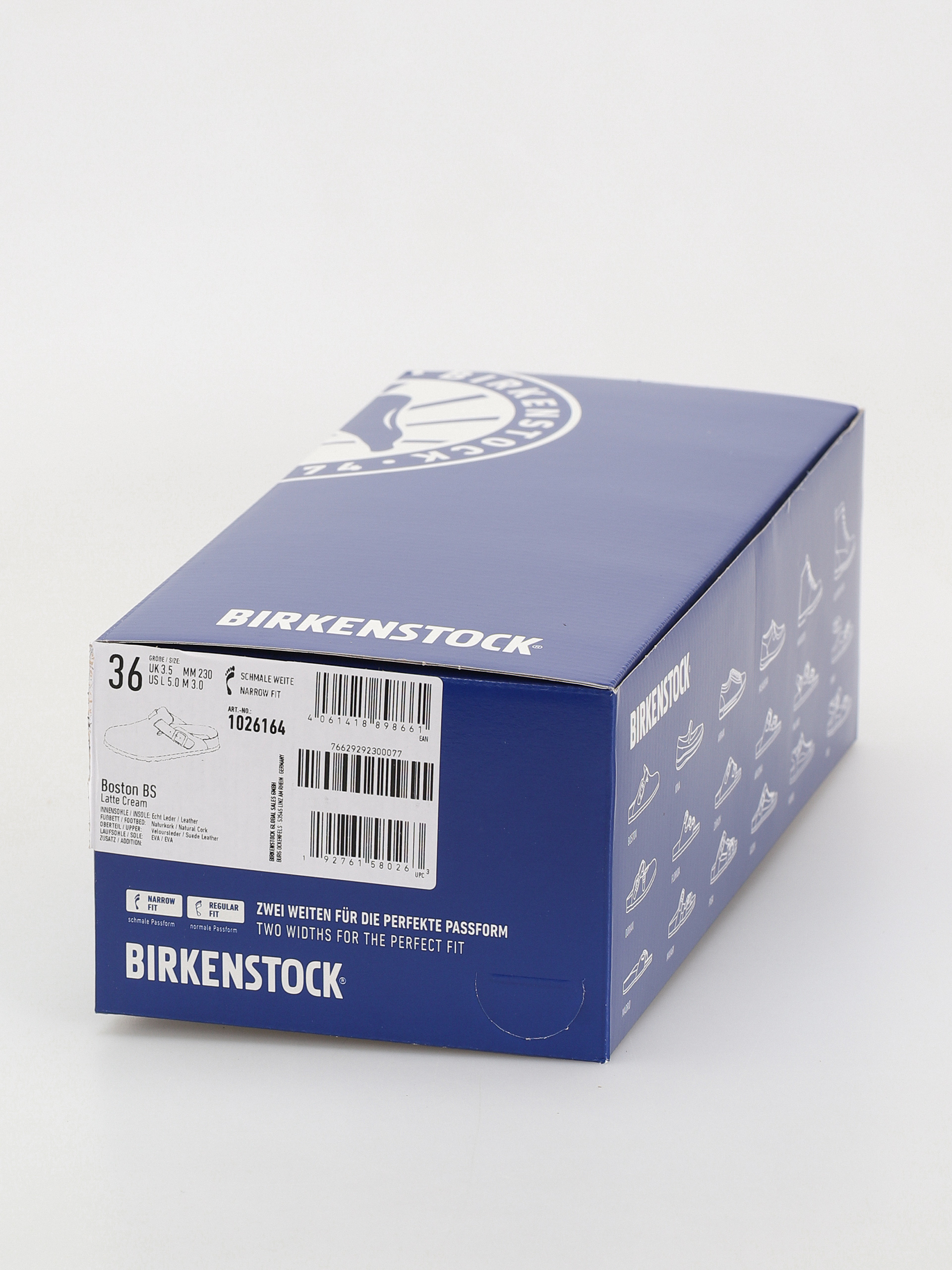 Birkenstock Boston Suede Leather Narrow Wmn Flip Flops (latte cream)