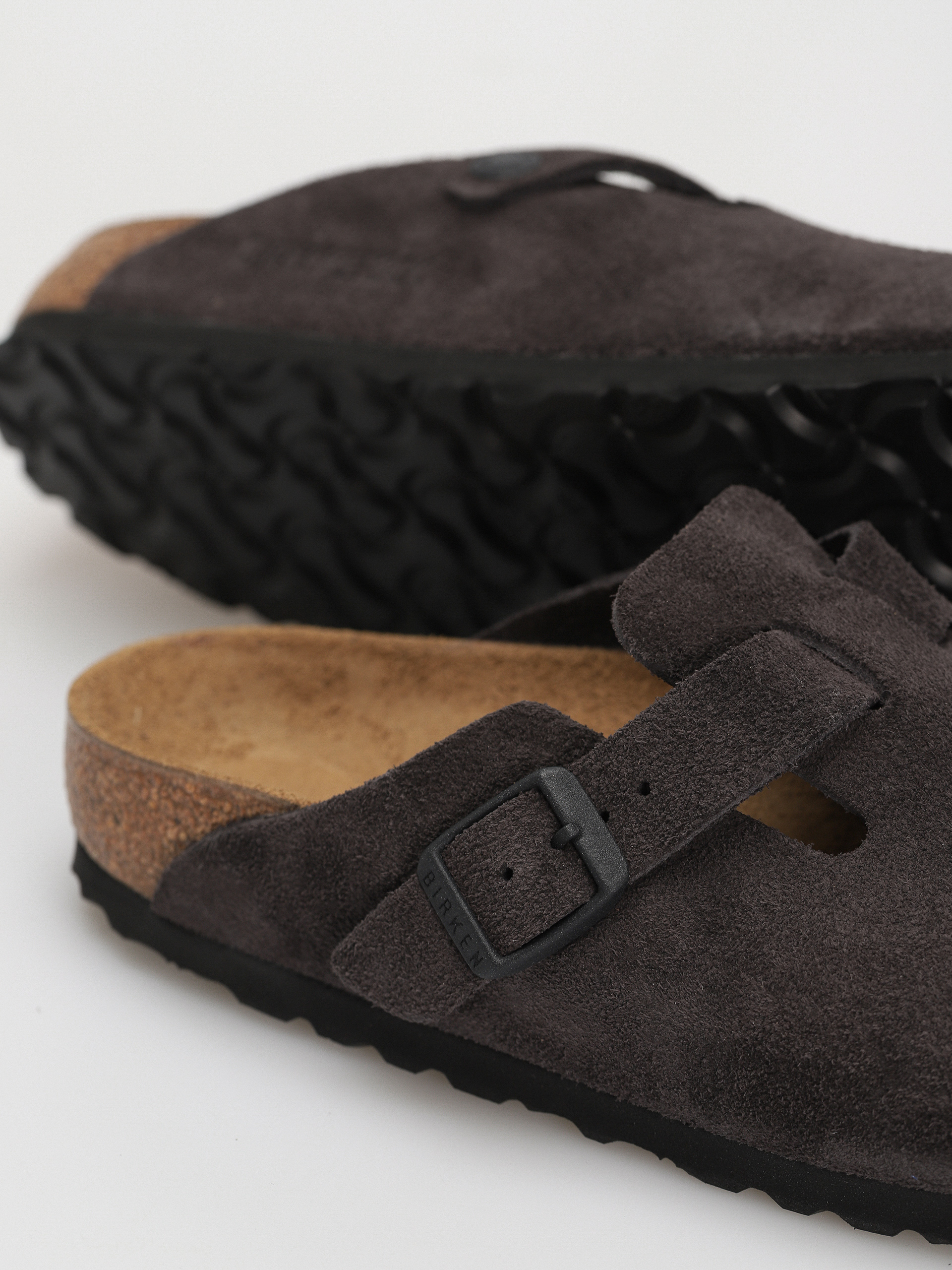 Birkenstock Boston Suede Leather Narrow Wmn Flip-flops (velvet grey)