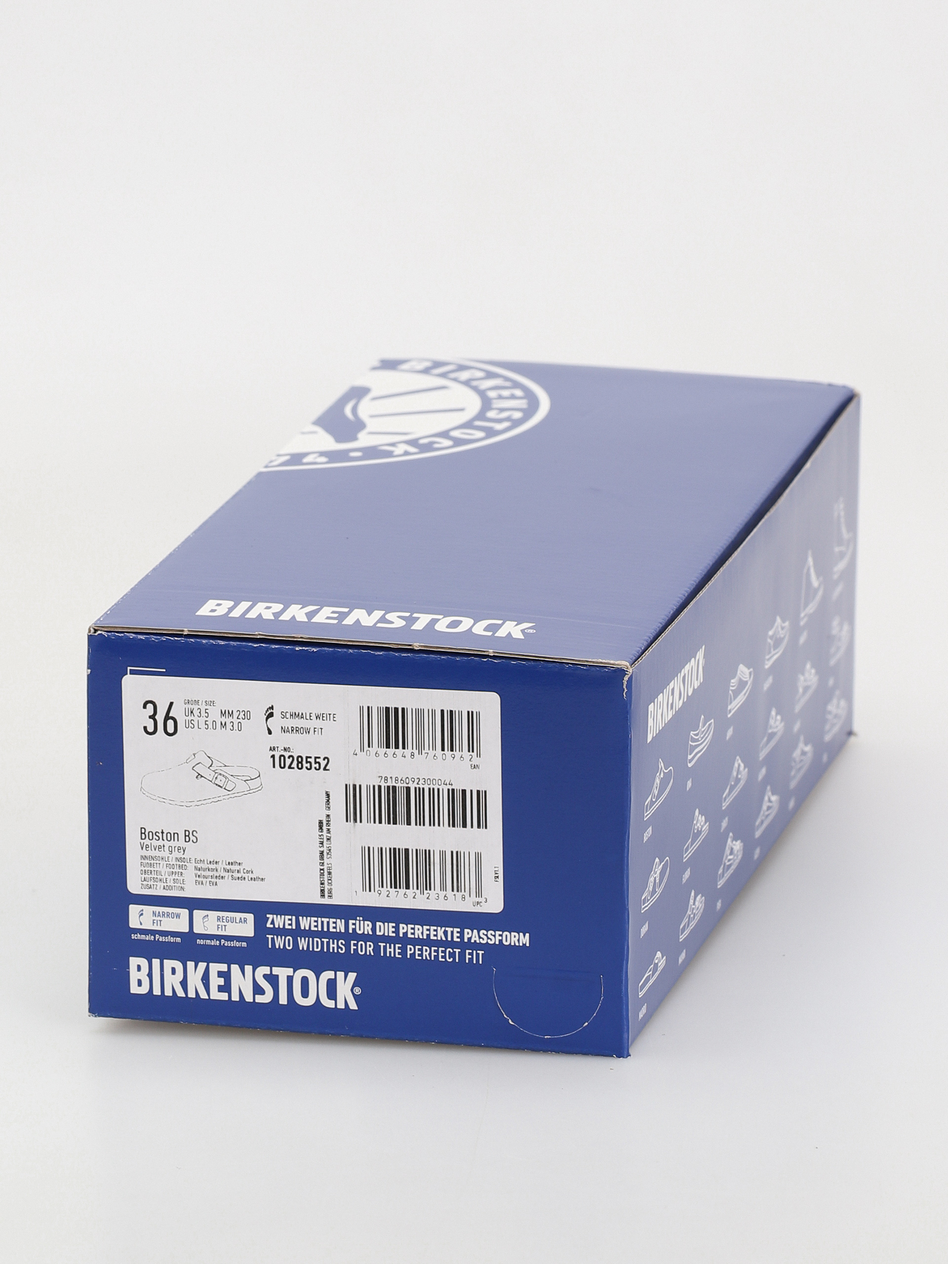 Birkenstock Boston Suede Leather Narrow Wmn Flip-flops (velvet grey)