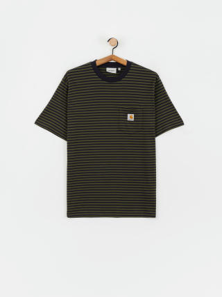 Carhartt WIP Verner Pocket T-Shirt (verner stripe/dark navy/office green)