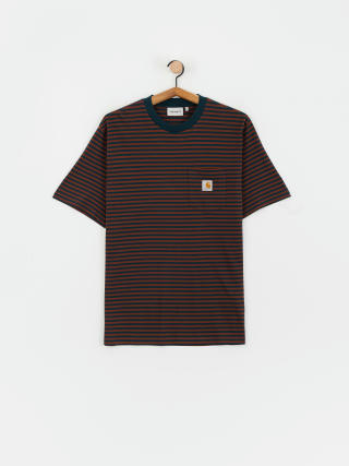 Carhartt WIP Verner Pocket T-Shirt (verner stripe/duck blue/offroad)