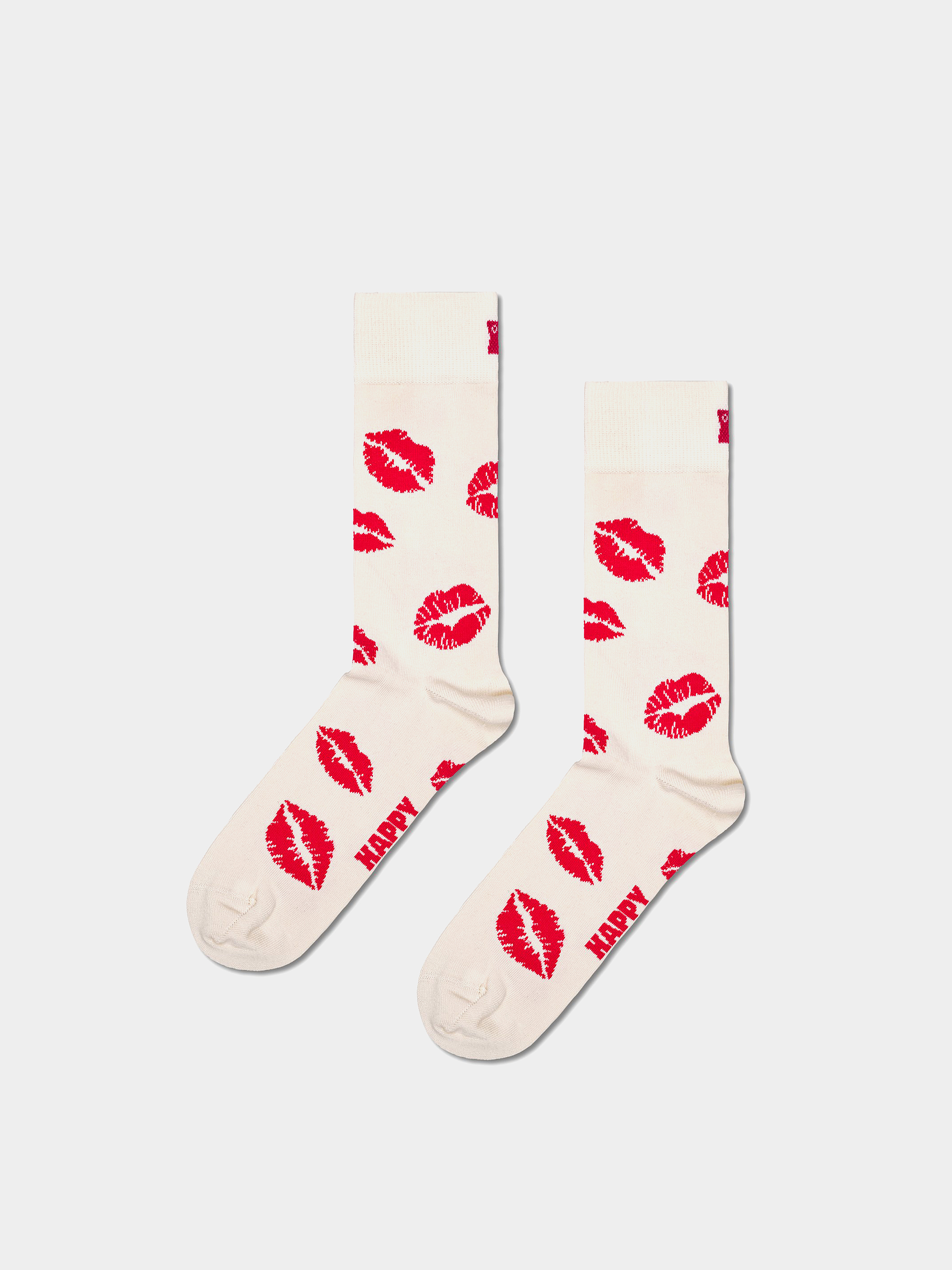 Happy Socks Socken Kisses (white)