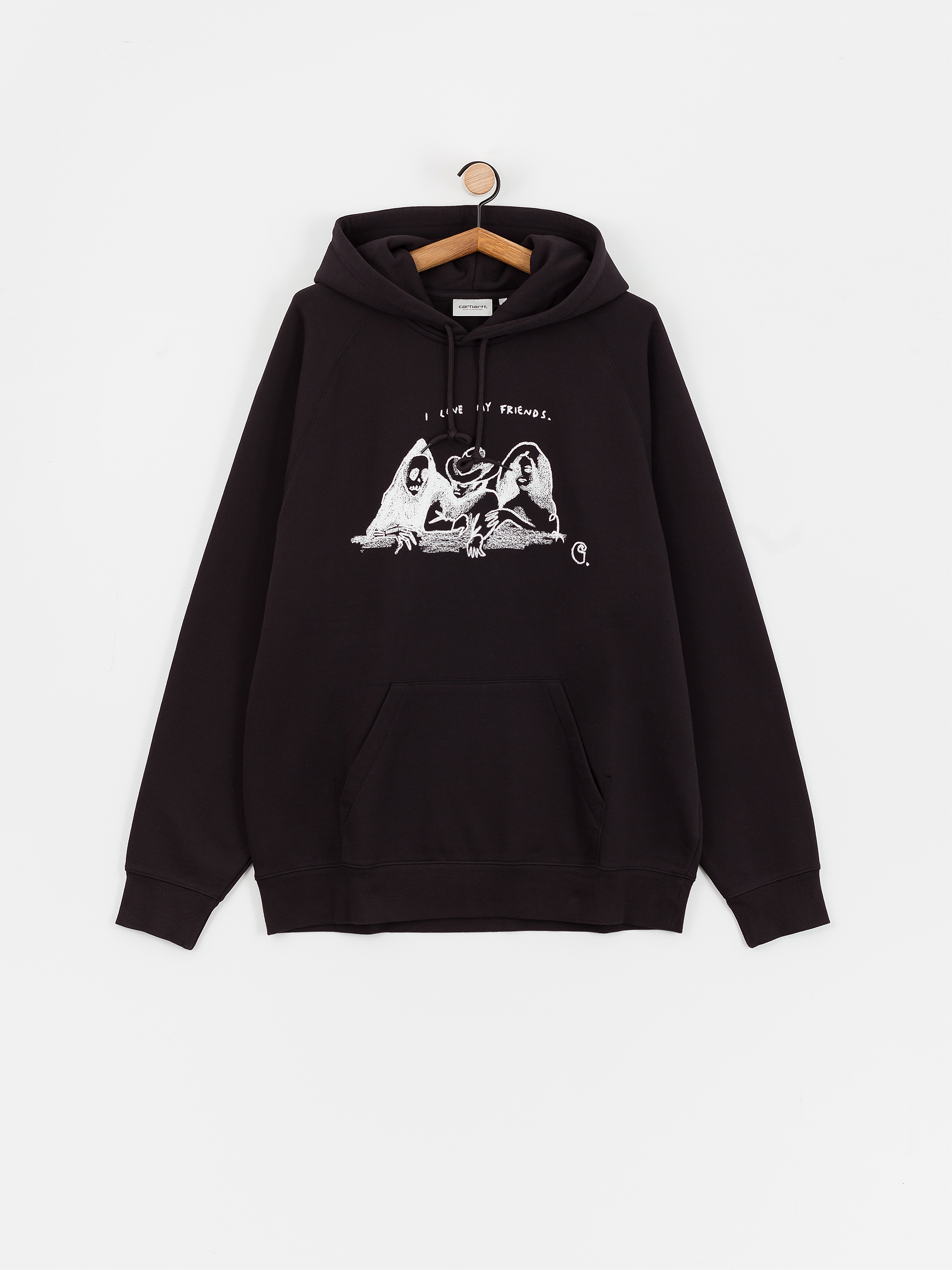 Carhartt WIP Pepe Friends HD Hoodie (black/white)