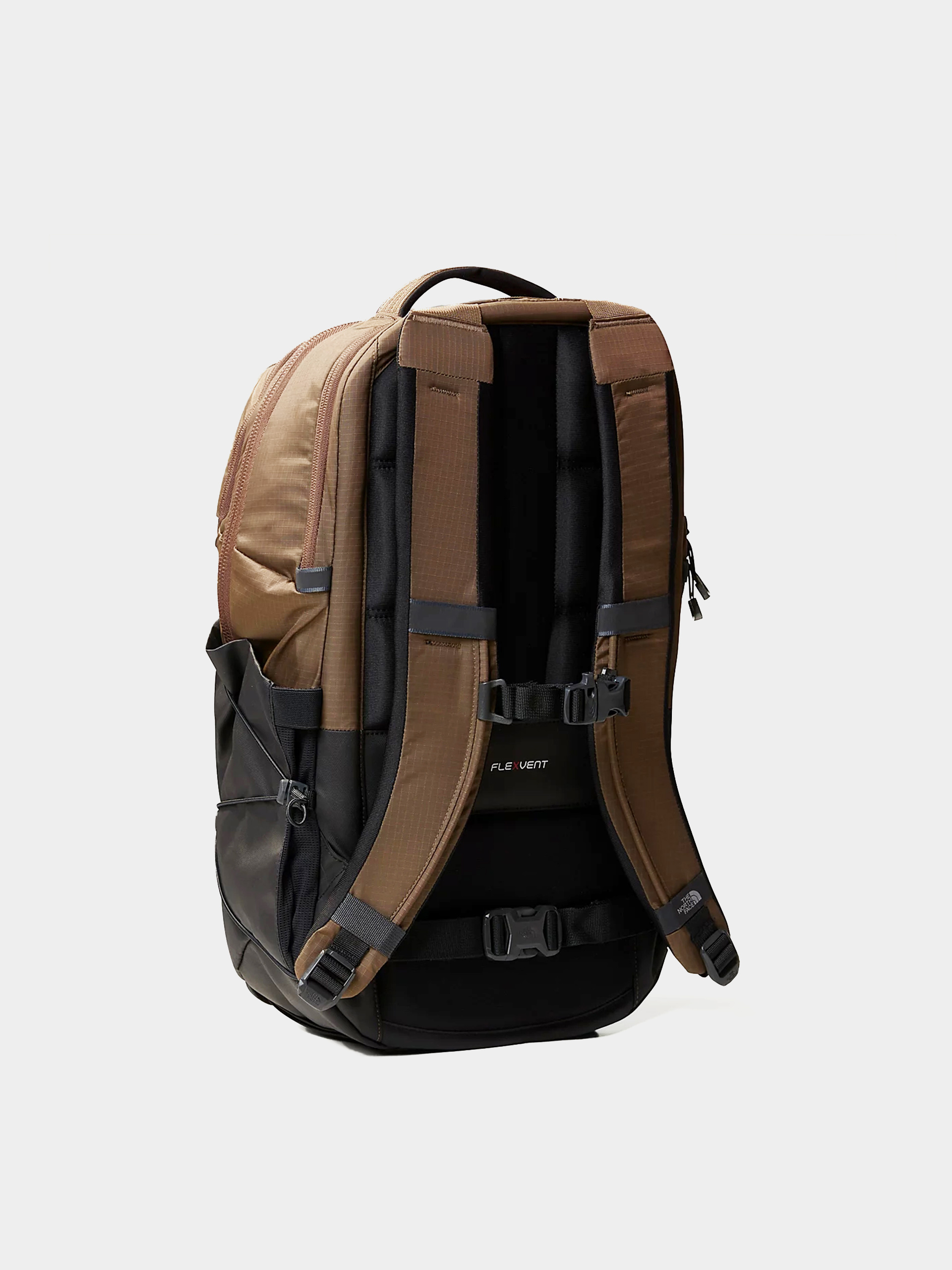 Brown and black backpack best sale