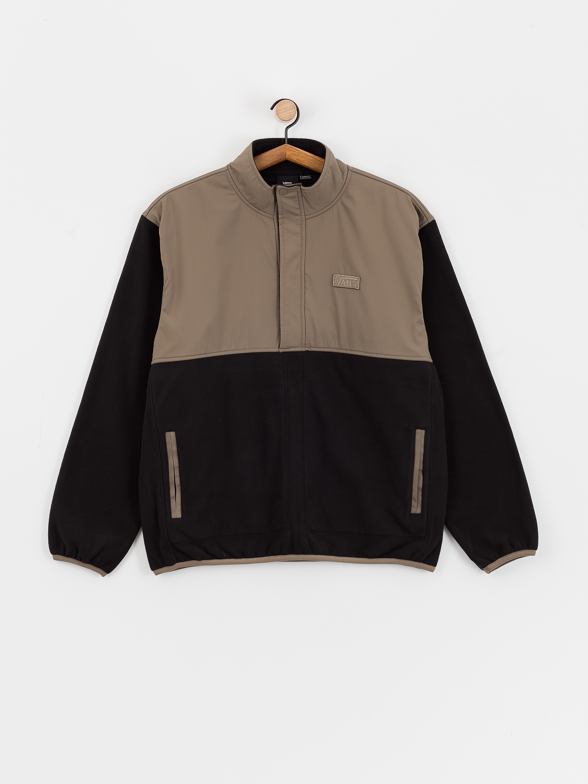 Mens Vans Ranford Polar Fleece Loose Hz Fleece  (black/bungee cord)