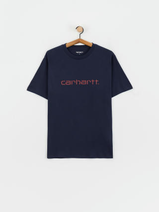 Carhartt WIP T-Shirt Script (air force blue/malbec)