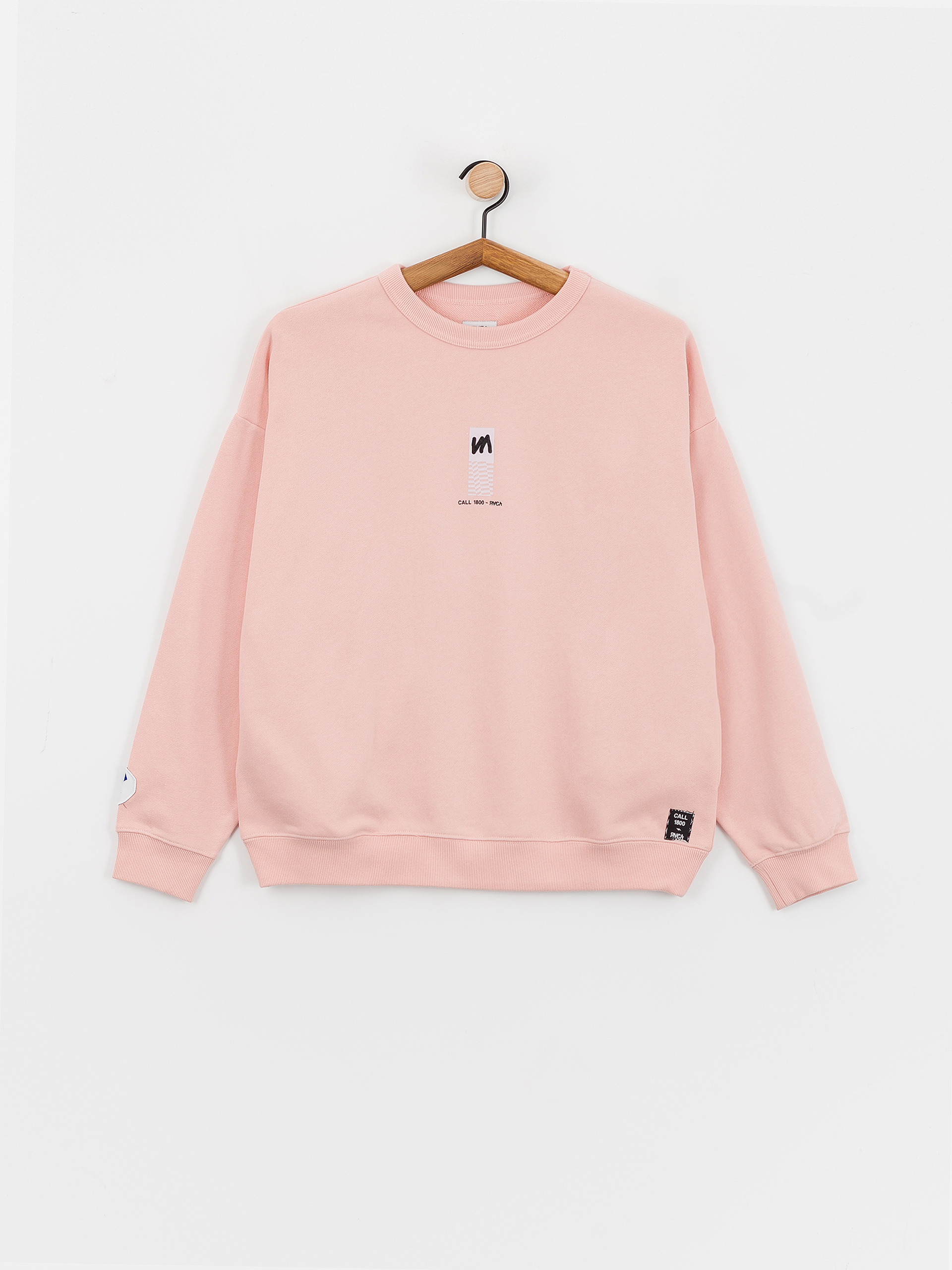 RVCA Almost Everything Pocket Crew Wmn Sweatshirt (blush)