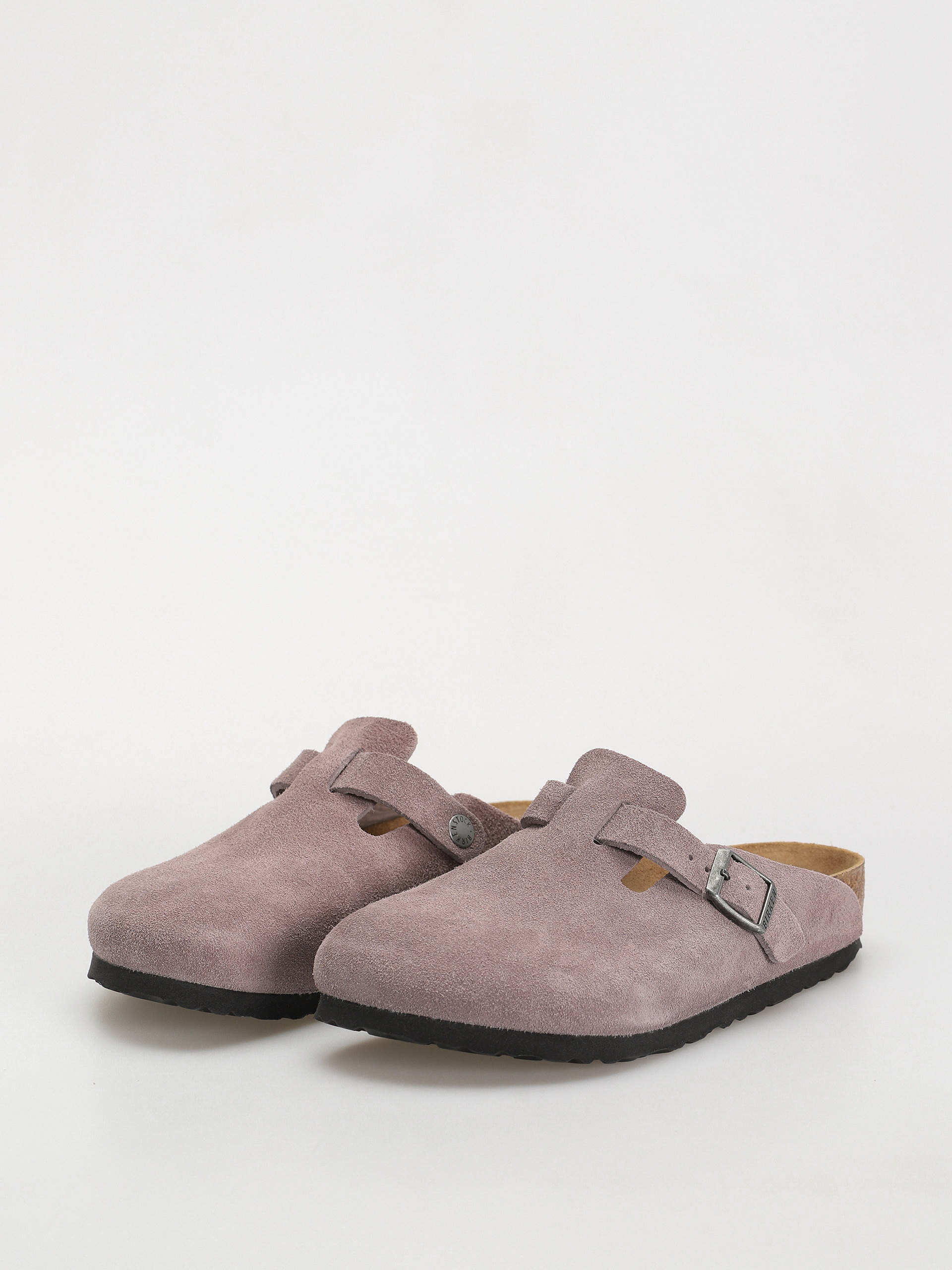 Birkenstock Boston Suede Regular Wmn Flip-flops - violet (faded