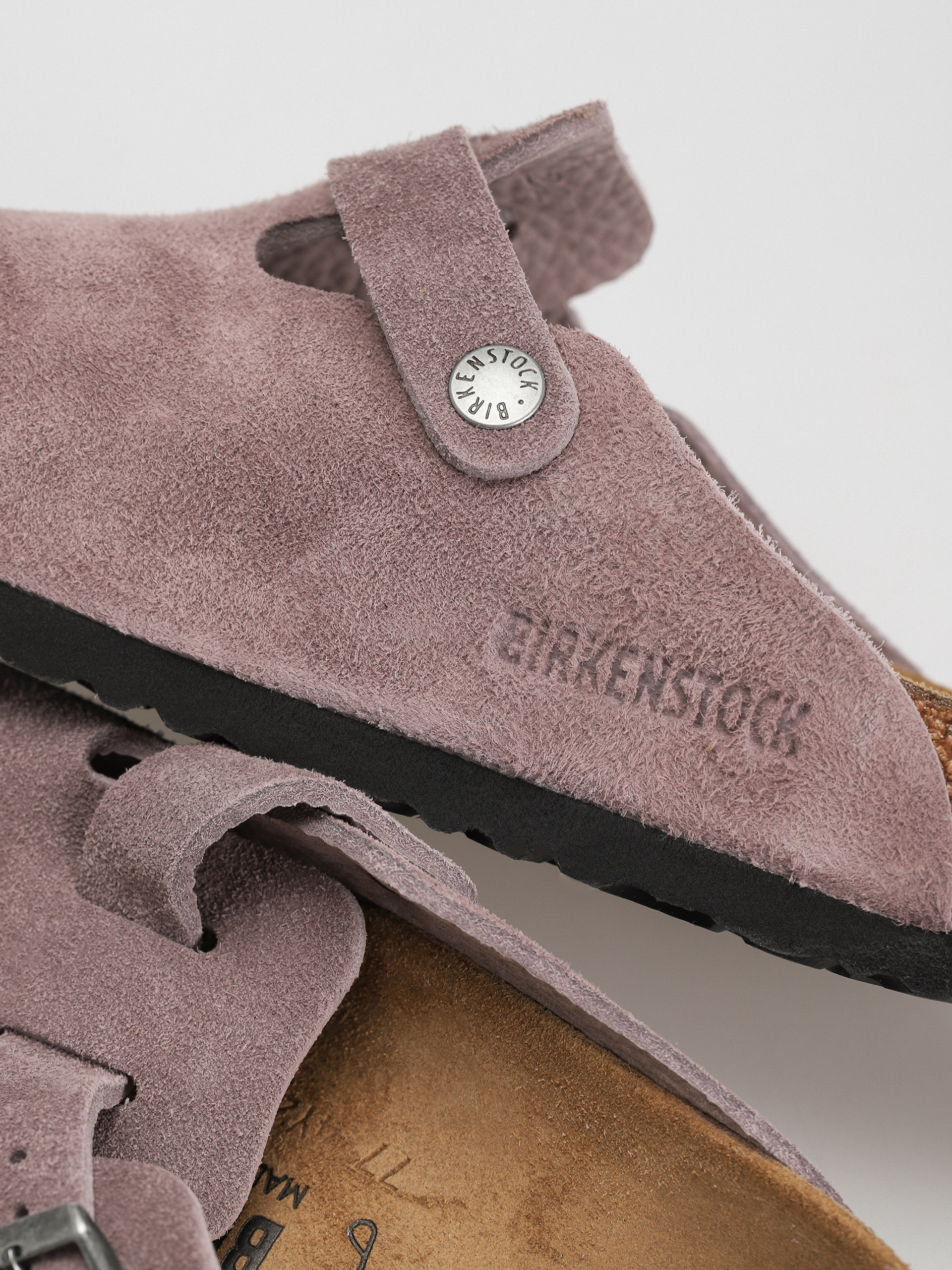 Birkenstock Boston Suede Regular Wmn Flip-flops (faded purple)