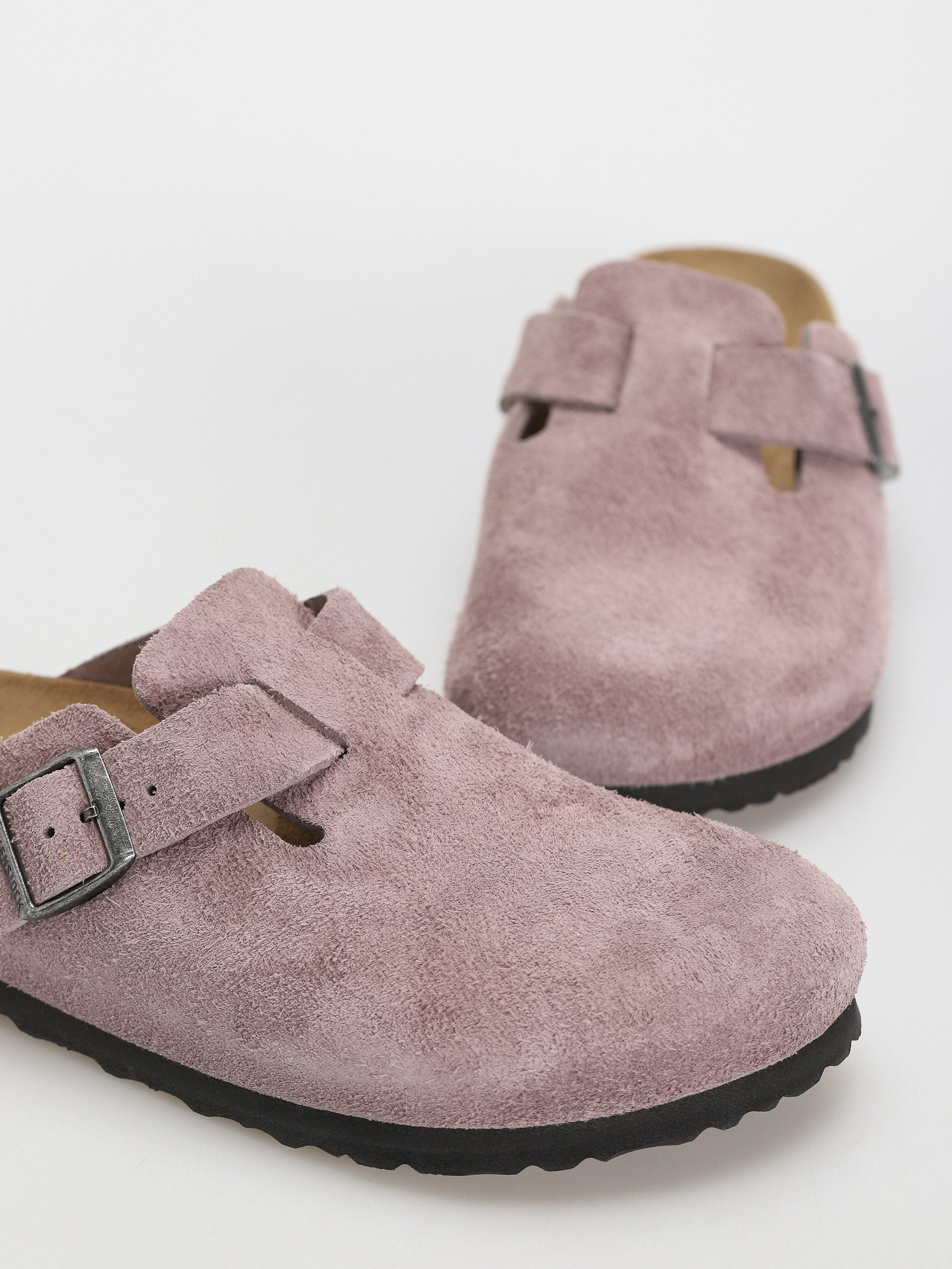 Birkenstock Boston Suede Narrow Flip-flops (faded purple)