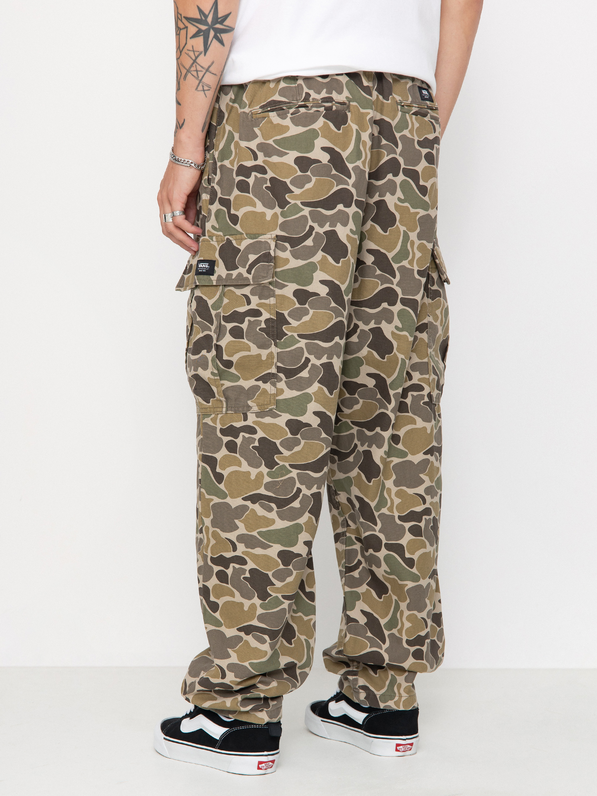 Vans Range Cargo Baggy Tapered Elastic Pants - camo (bungee cord