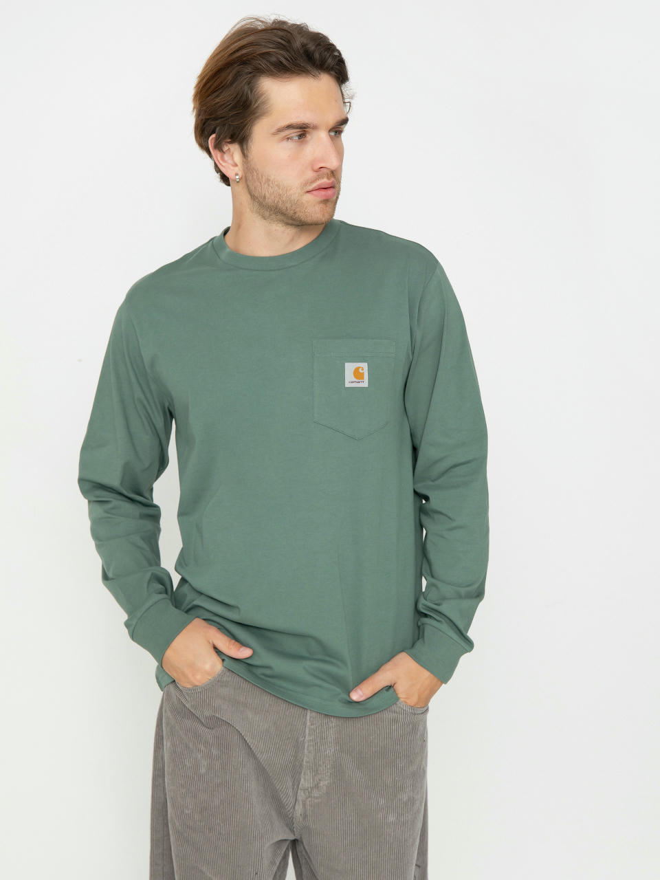 Carhartt WIP Longsleeve Pocket (duck green)