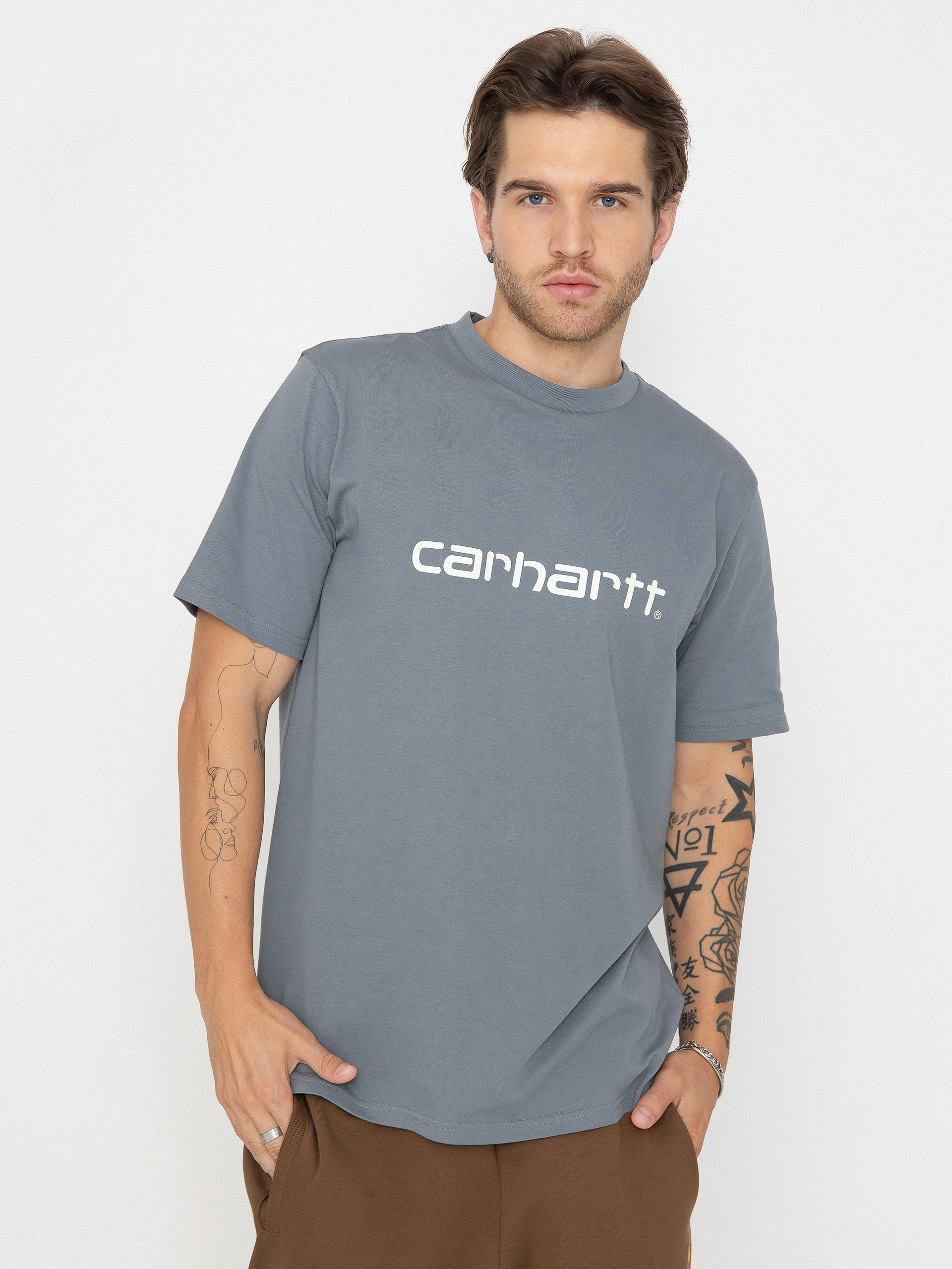 Carhartt WIP T-Shirt Script (dove grey/wax)