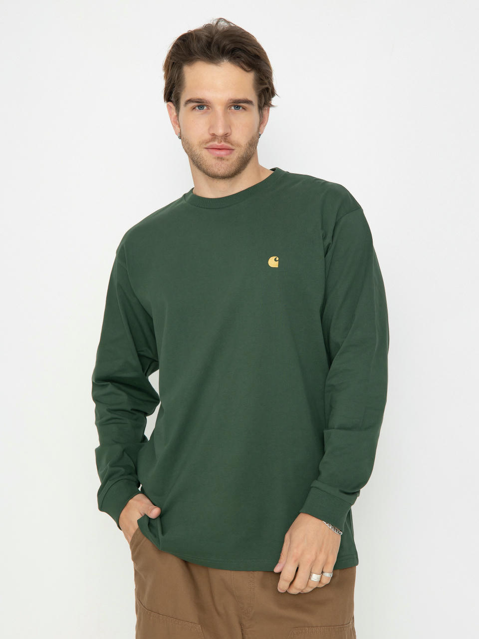 Carhartt WIP Chase Longsleeve (sycamore tree/gold)