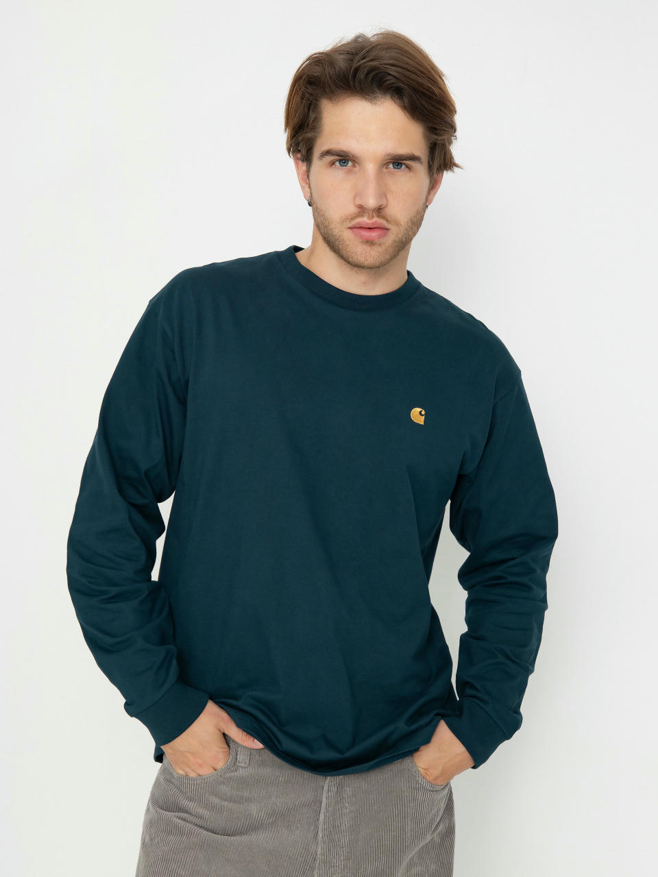 Carhartt WIP Chase Longsleeve (duck blue/gold)