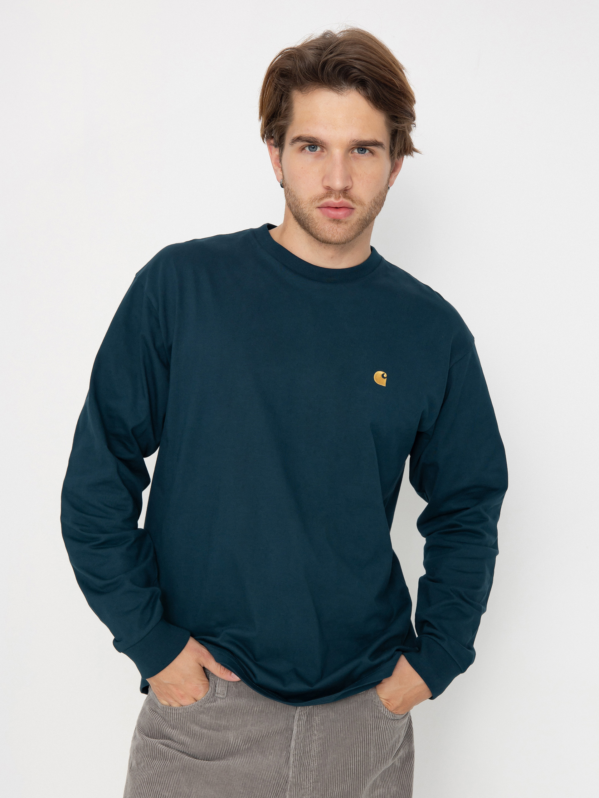 Carhartt WIP Chase Longsleeve (duck blue/gold)