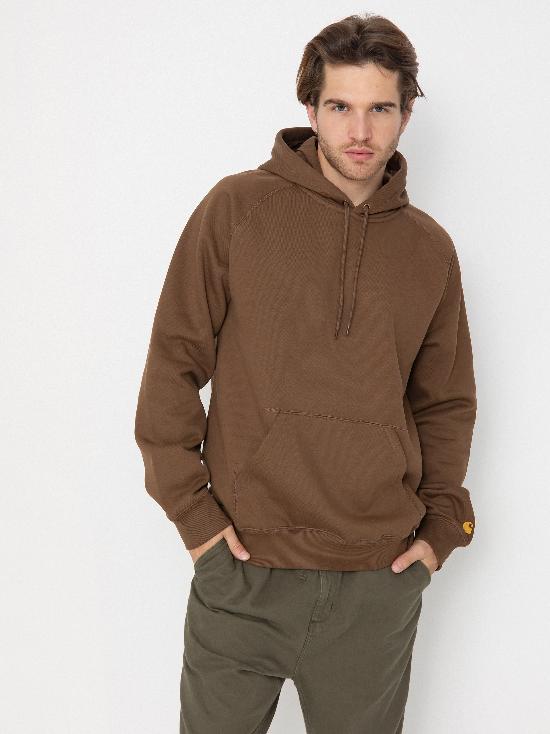 Carhartt WIP Chase HD Hoodie (chocolate/gold)