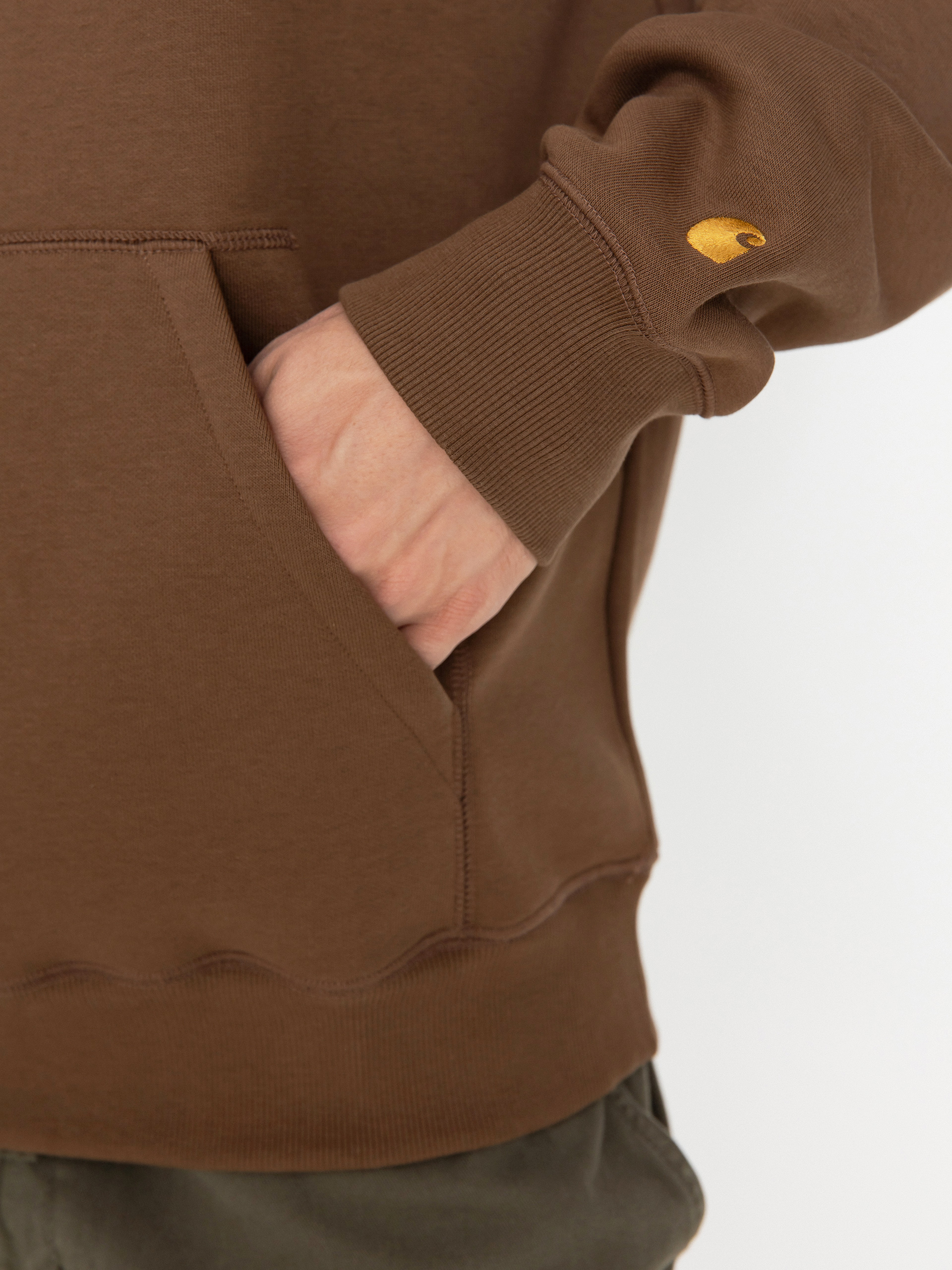 Carhartt WIP Chase HD Hoodie (chocolate/gold)