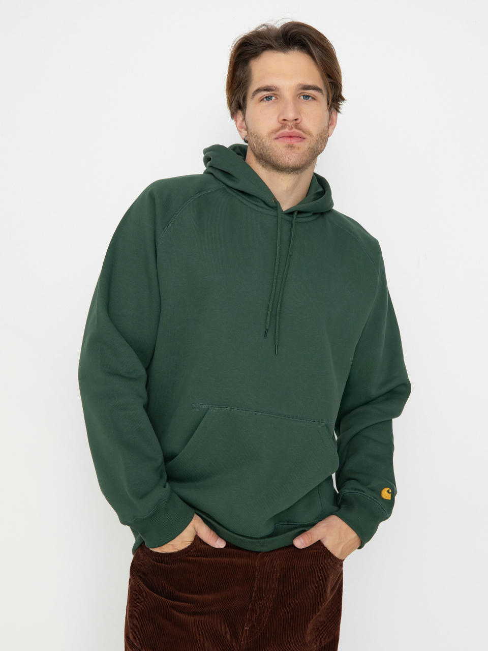 Carhartt WIP Chase HD Hoodie (sycamore tree/gold)