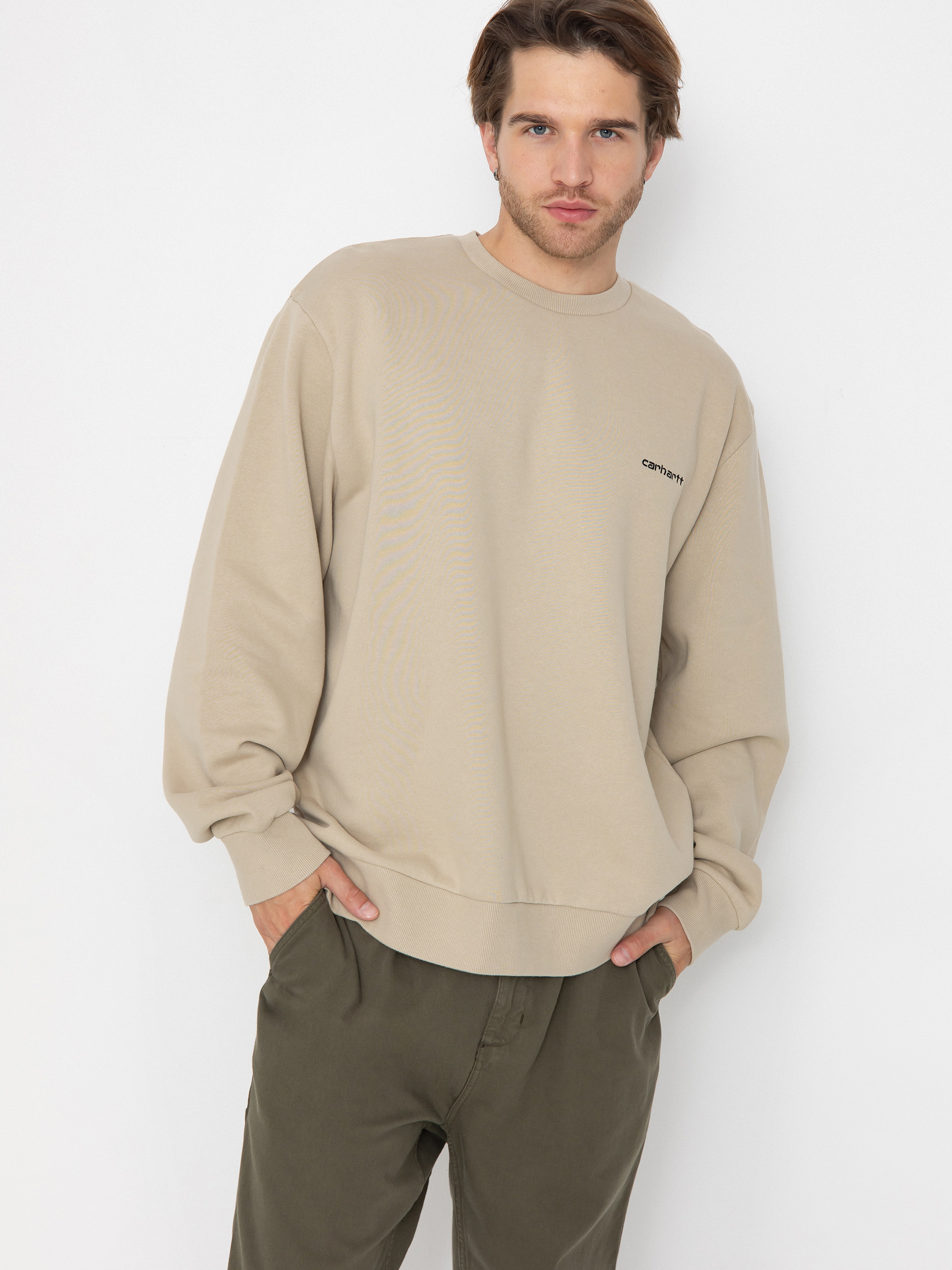 Carhartt WIP Script Embroidery Sweatshirt (wall/black)