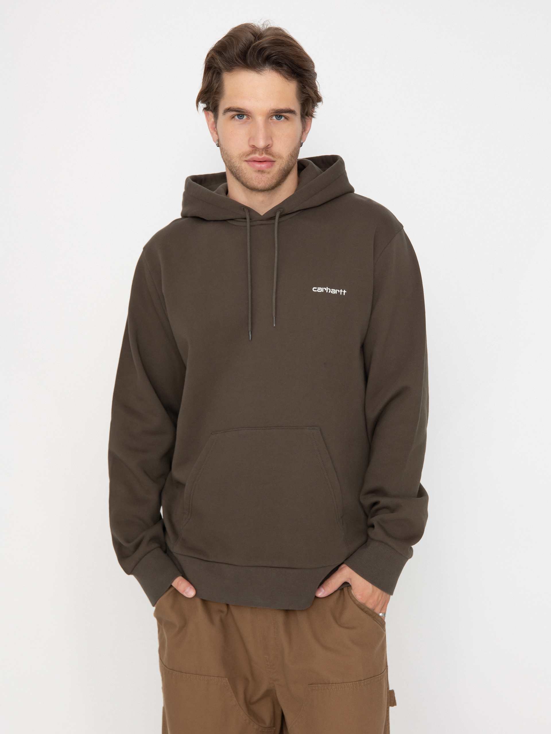 Carhartt WIP Script Embroidery HD Hoodie (cypress/white)