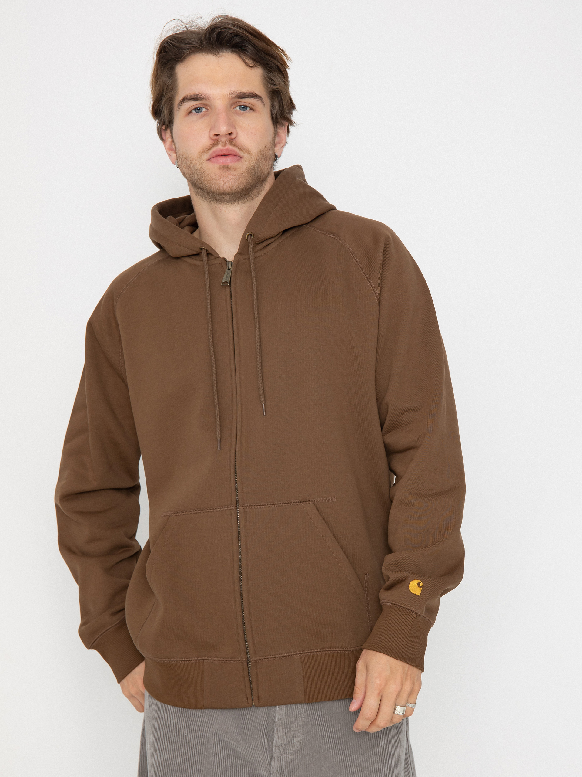 Carhartt WIP Chase ZHD Hoodie (chocolate/gold)