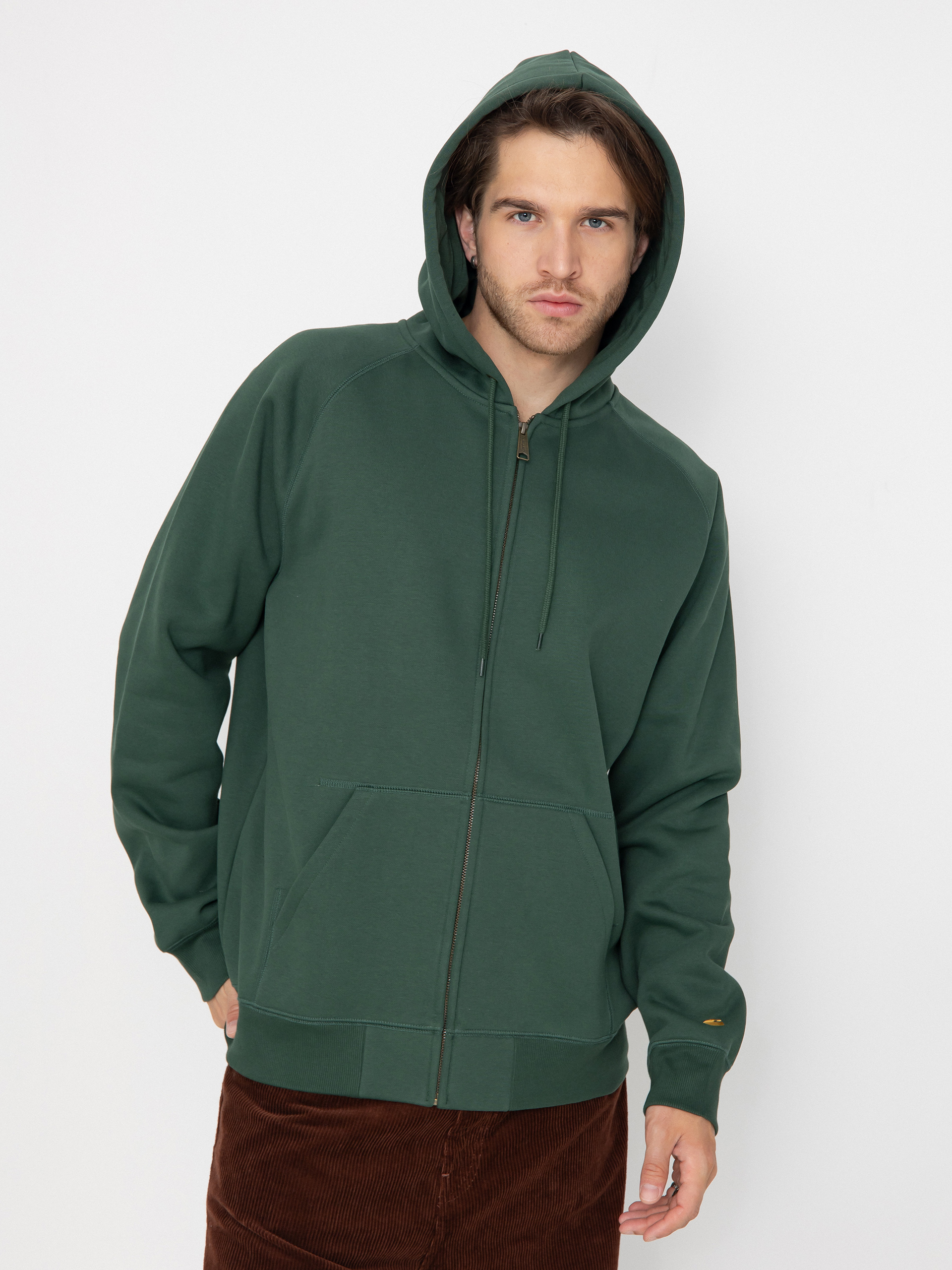 Carhartt WIP Chase ZHD Hoodie Grün (sycamore tree/gold)