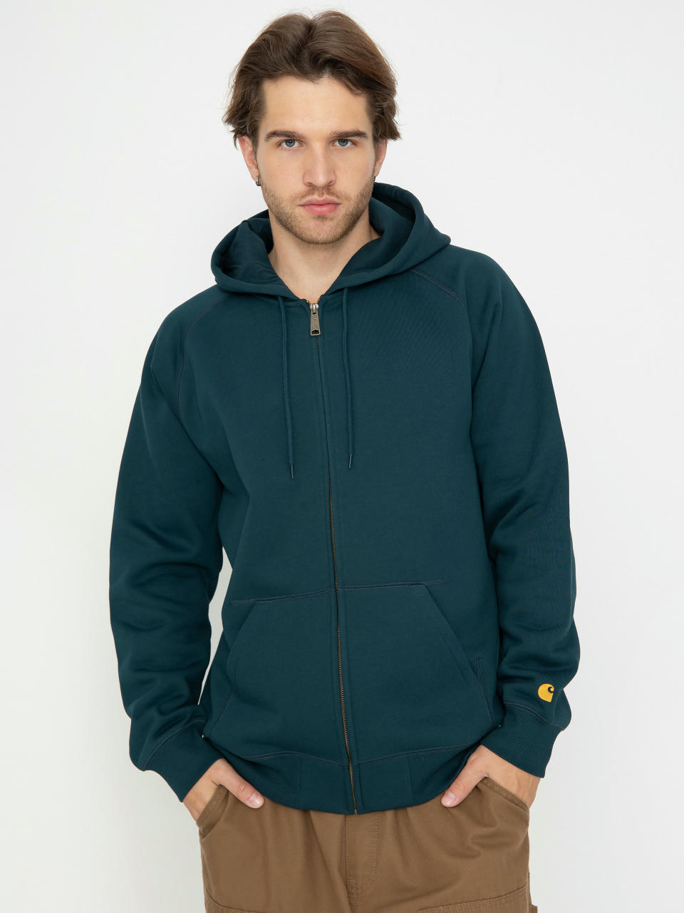 Carhartt WIP Chase ZHD Hoodie (duck blue/gold)