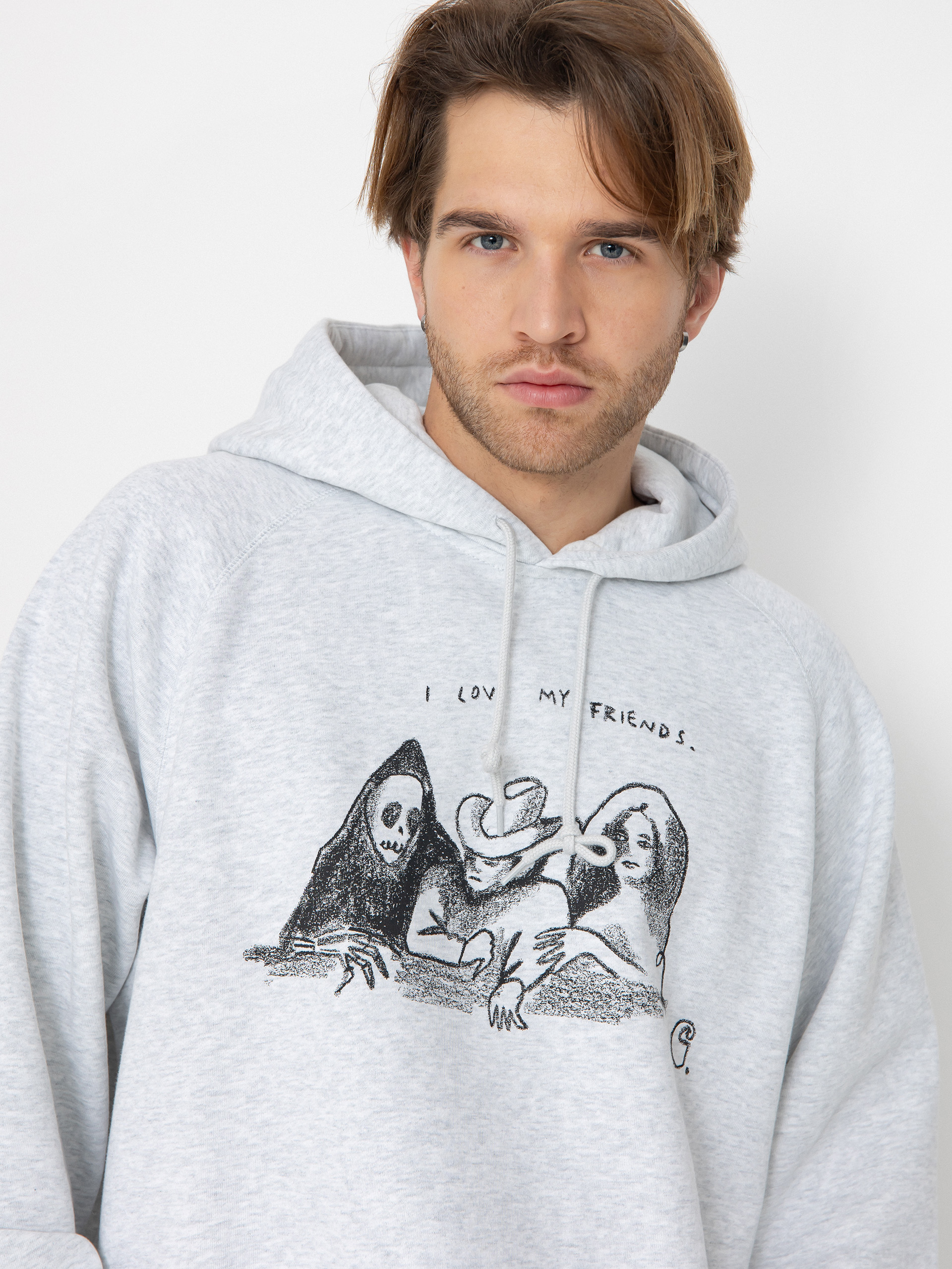 Carhartt WIP Pepe Friends HD Hoodie (ash heather/black)