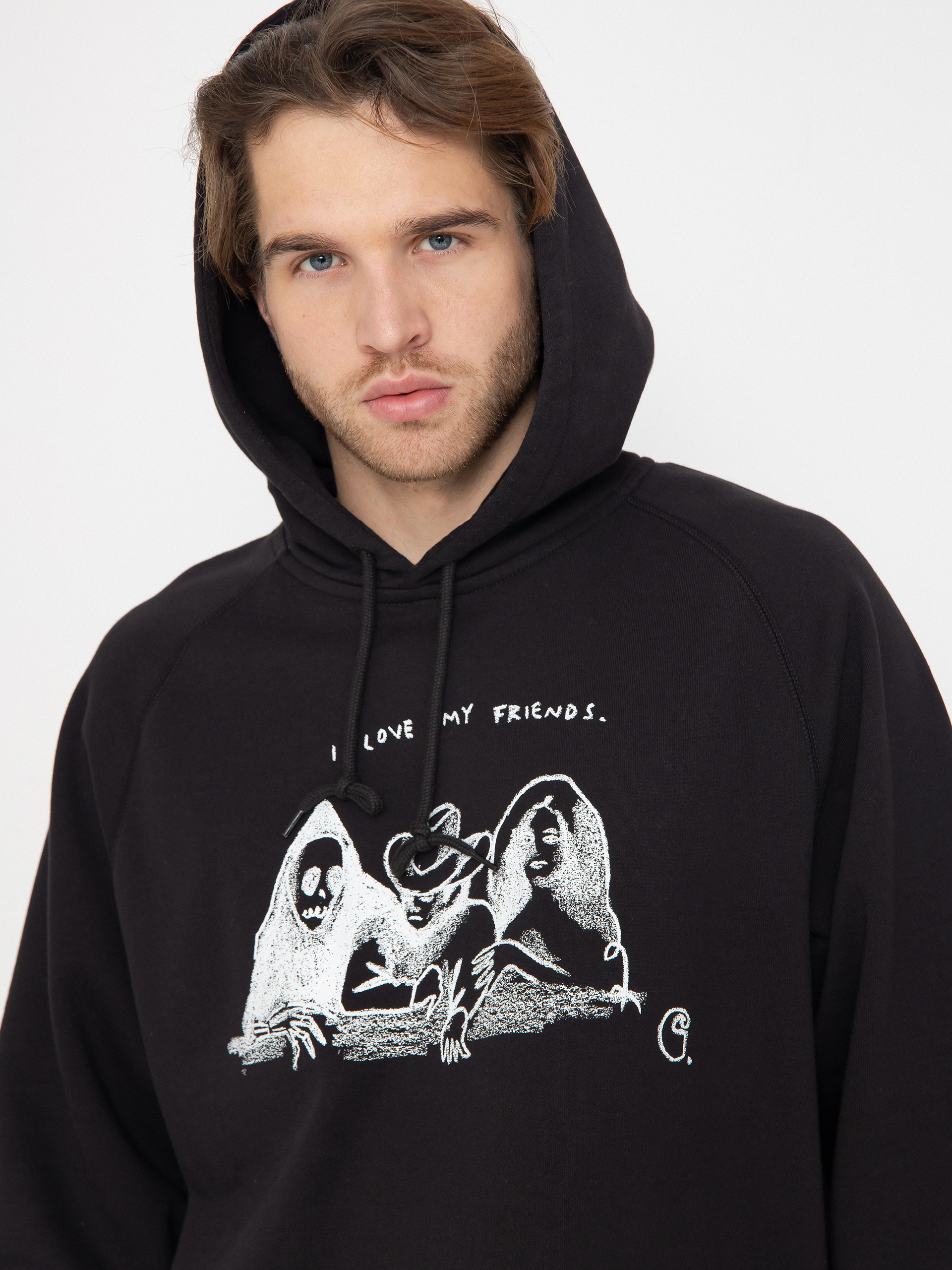 Carhartt WIP Pepe Friends HD Hoodie (black/white)