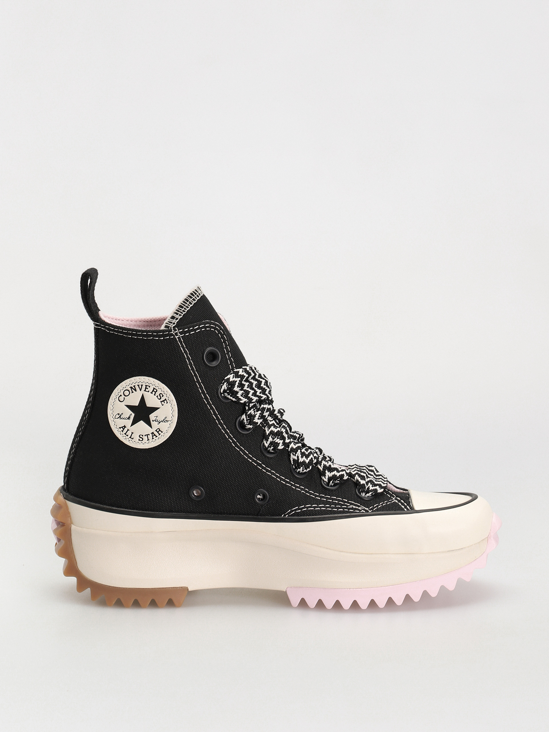 Converse Schuhe Run Star Hike Hi Schwarz black pink foam egret