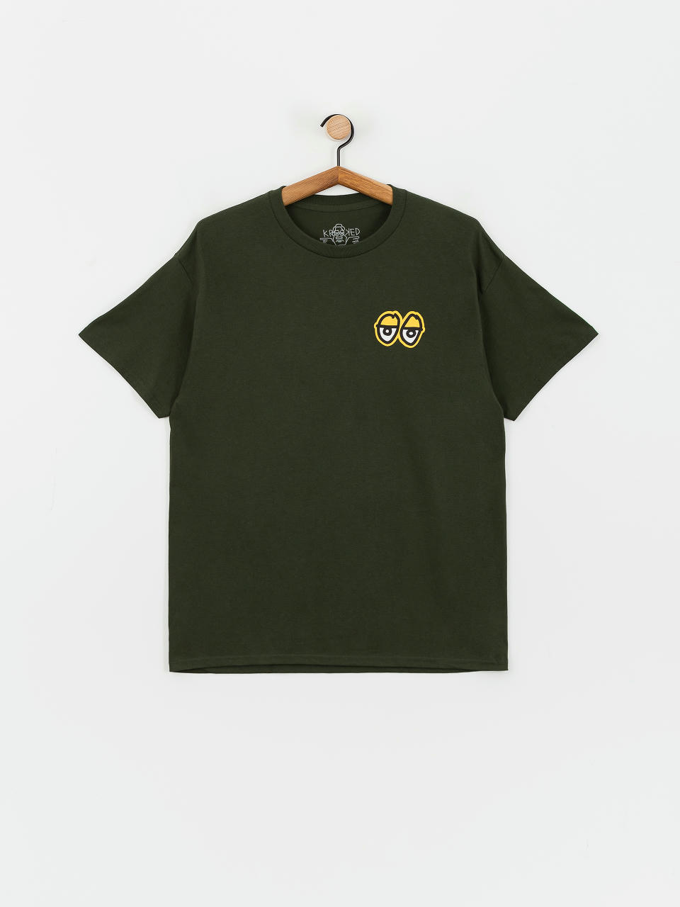 Krooked T-Shirt Street Eyes (forest green/gold)