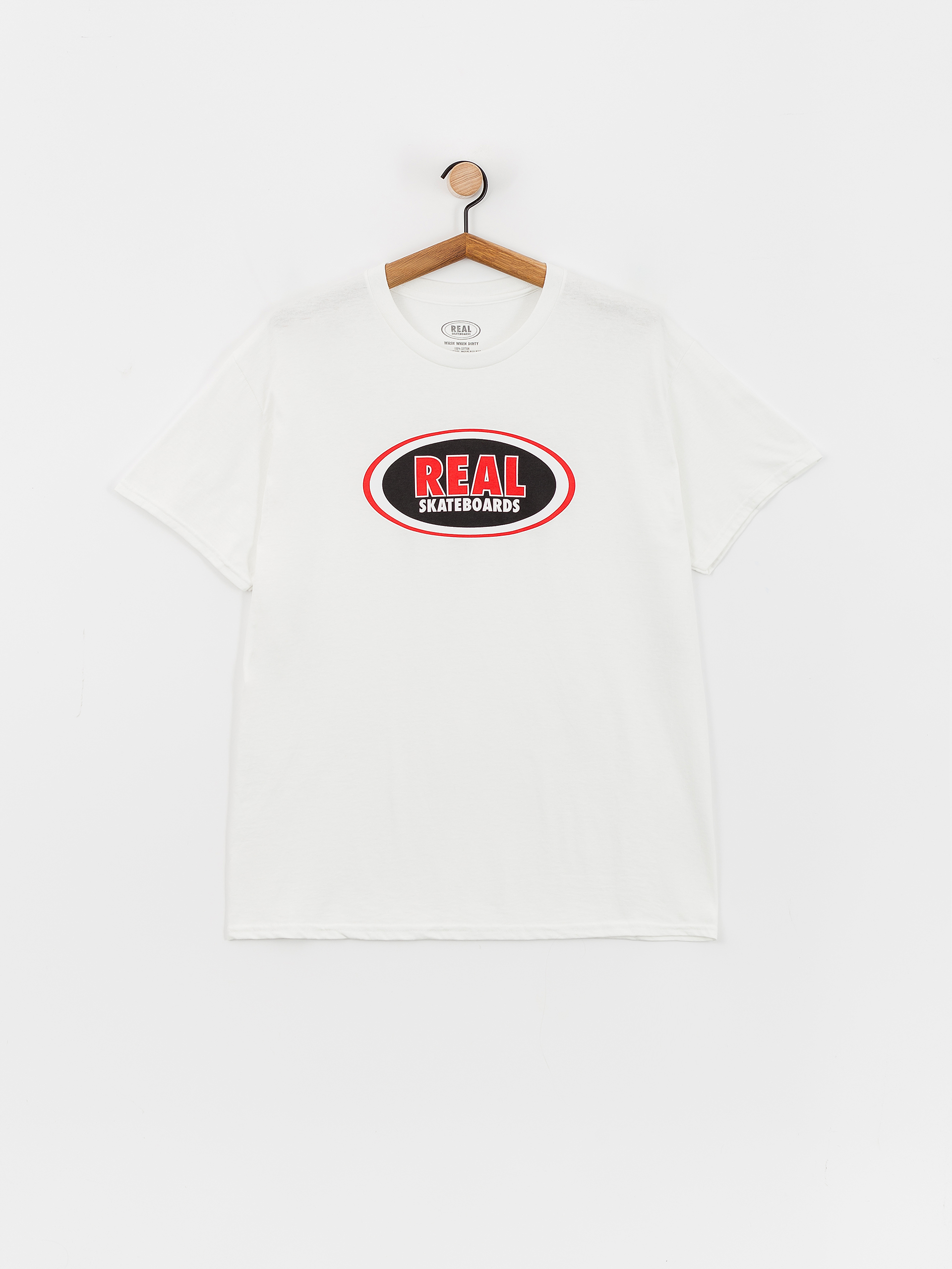 Real T-Shirt Oval (white/red/black)