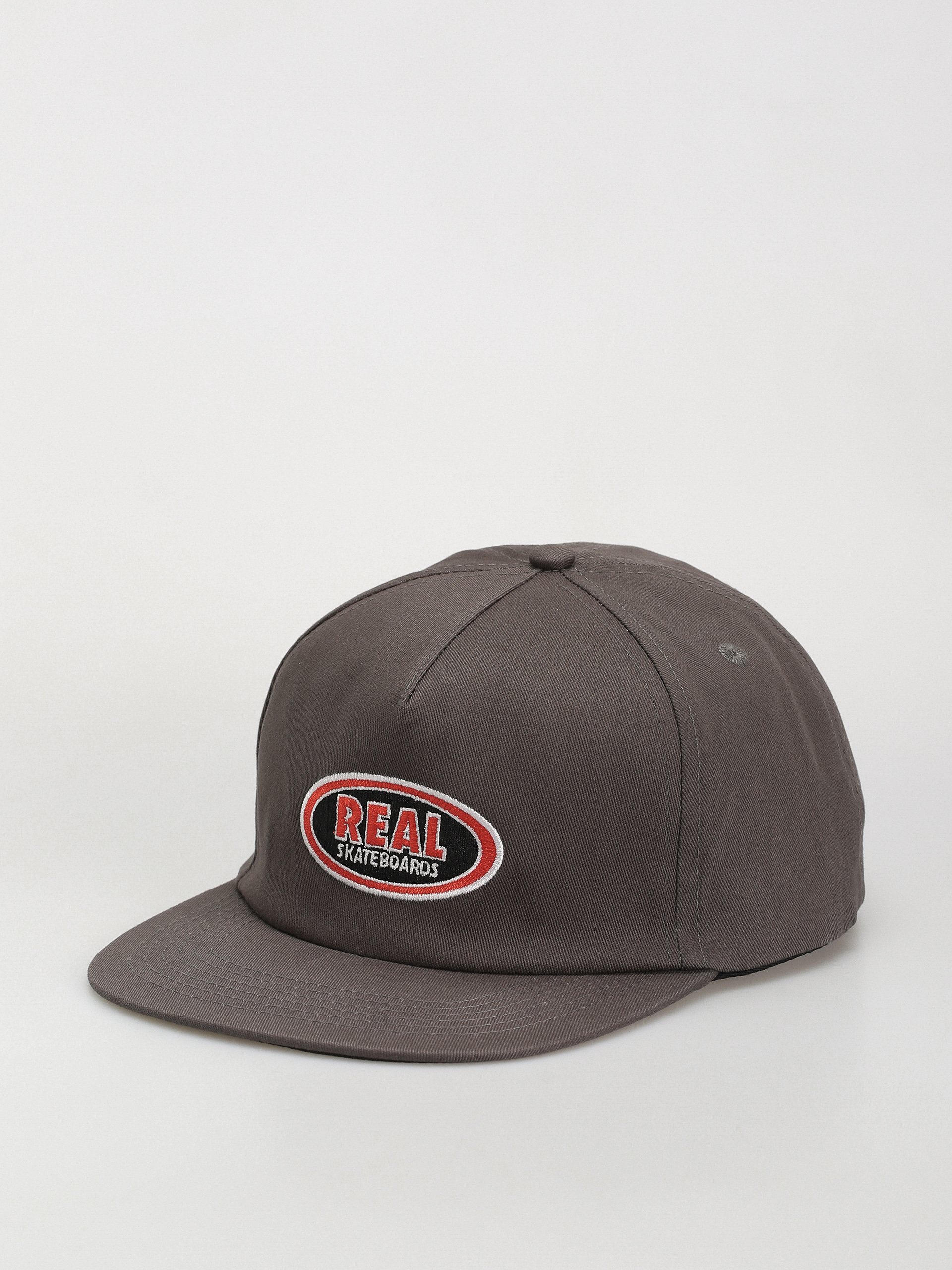 Real Oval Emb Snap Cap (charcoal)