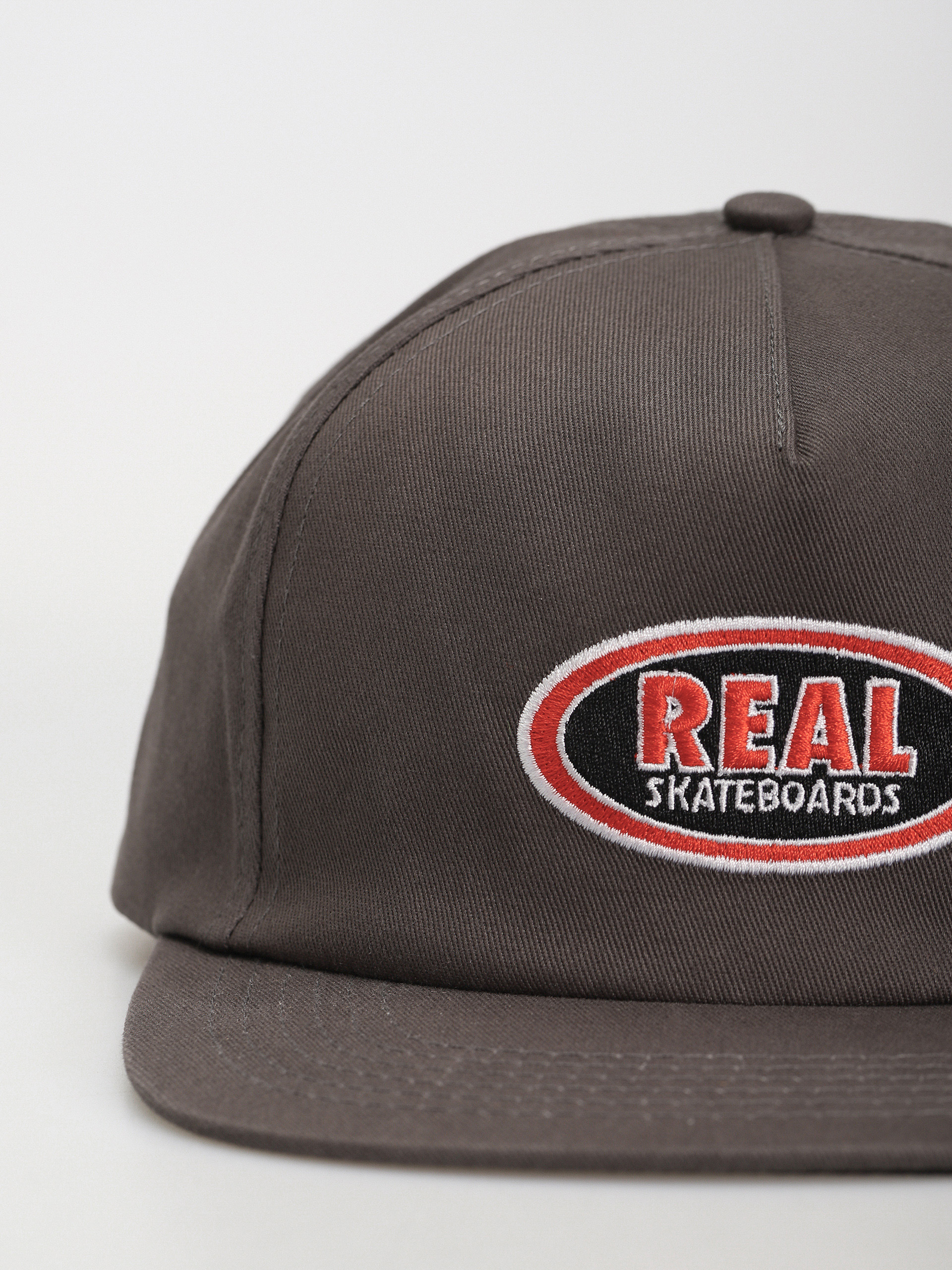Real Oval Emb Snap Cap (charcoal)