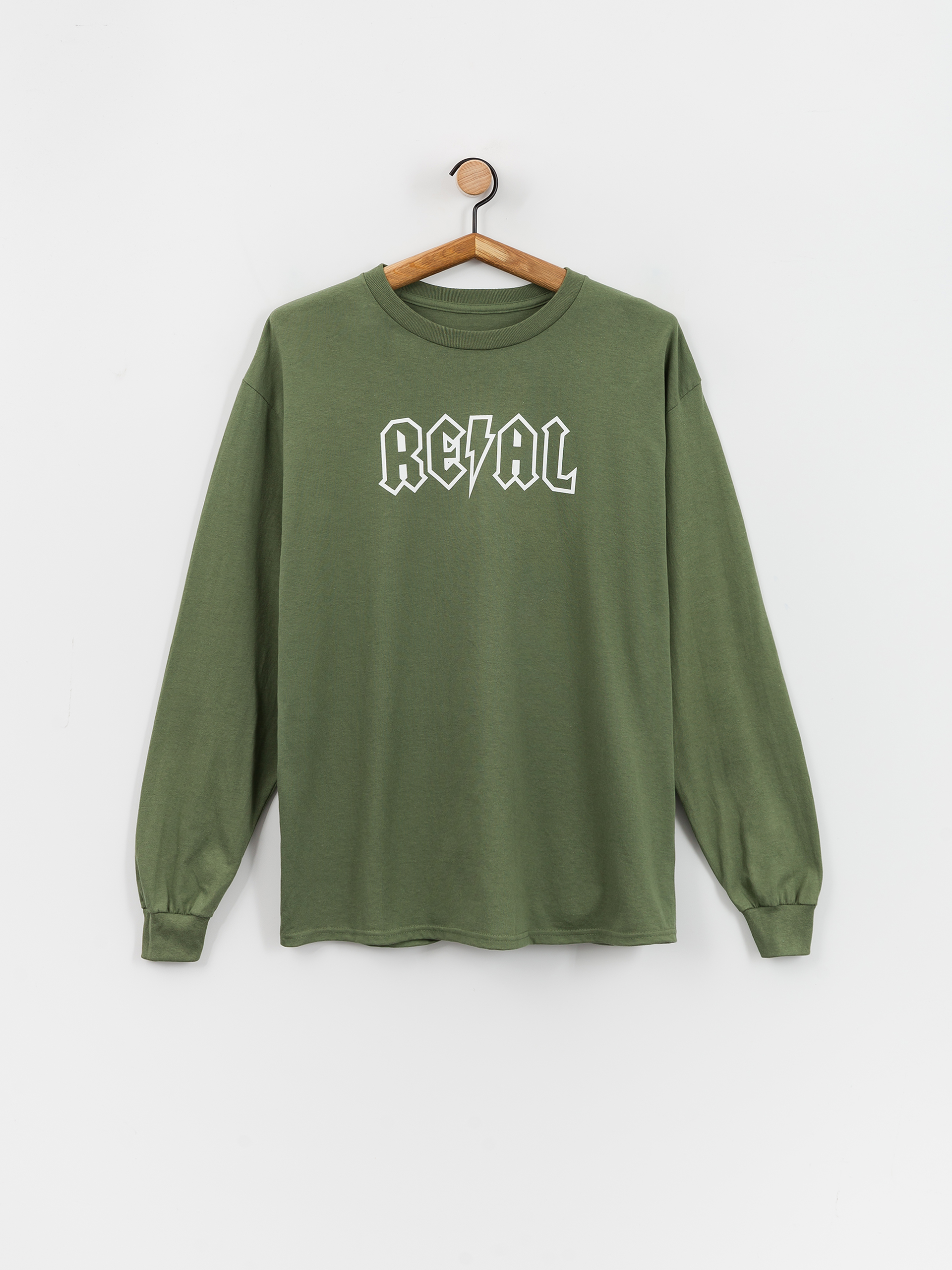 Real Deeds Longsleeve (military green/white)