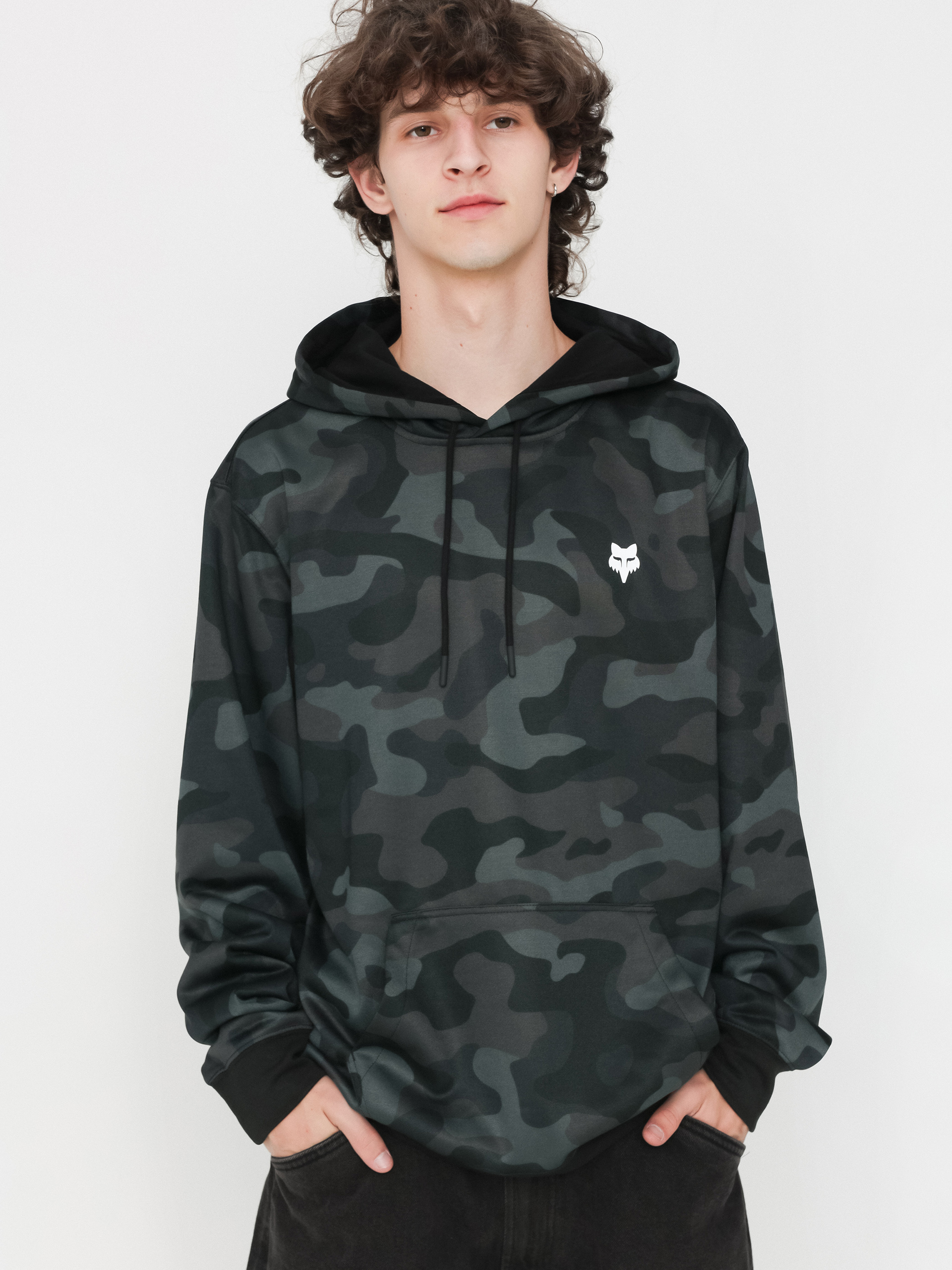 Fox Hoodie Head Camo HD camo (black camo)