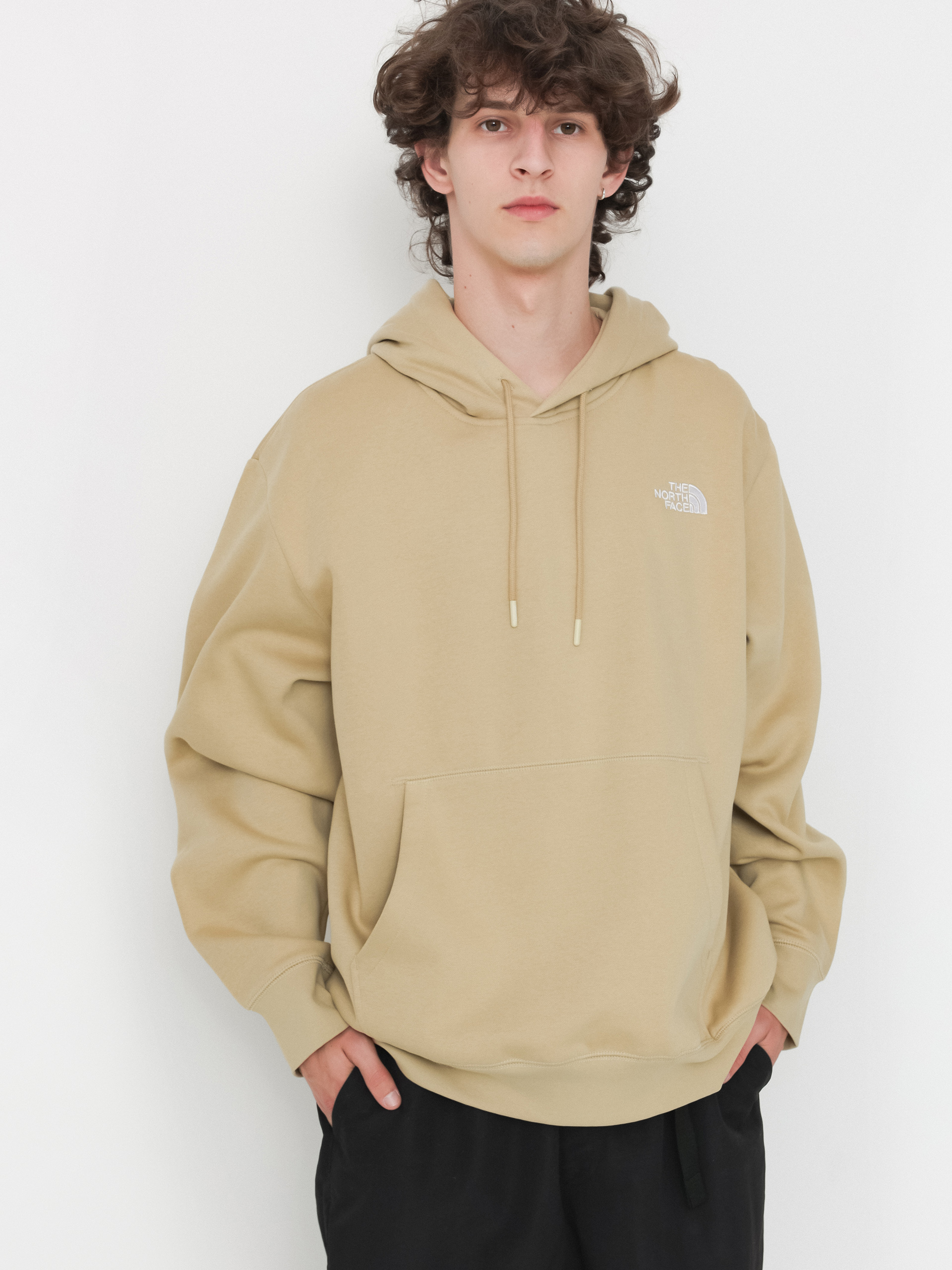 The North Face Essential Relaxed HD Hoodie brown (khaki stone)